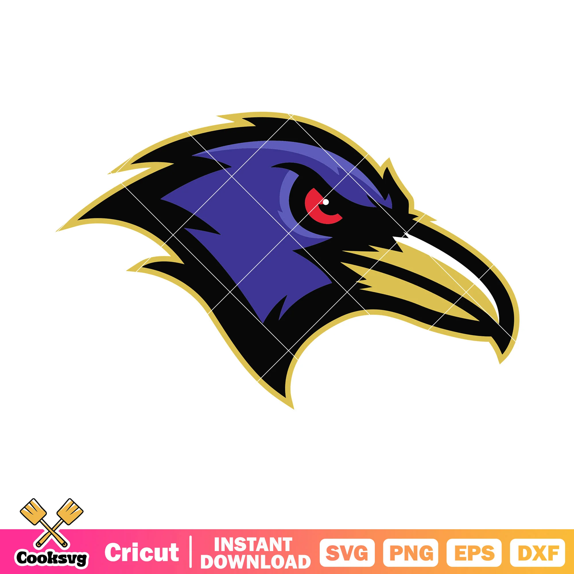Blue falcon red eyes svg. nfl football team svg, baltimore ravens svg