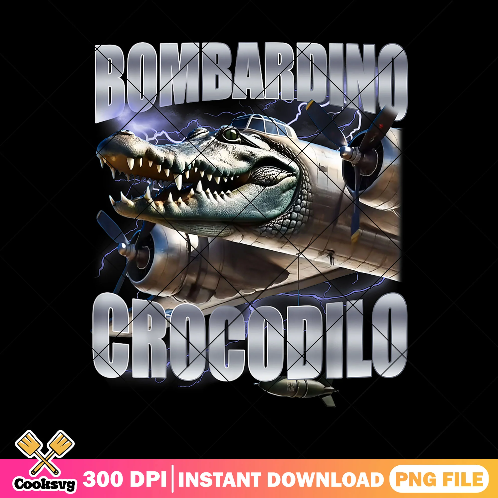 Bombardiro crocodilo brainrot airforce png, meme italy png, tiktok meme png