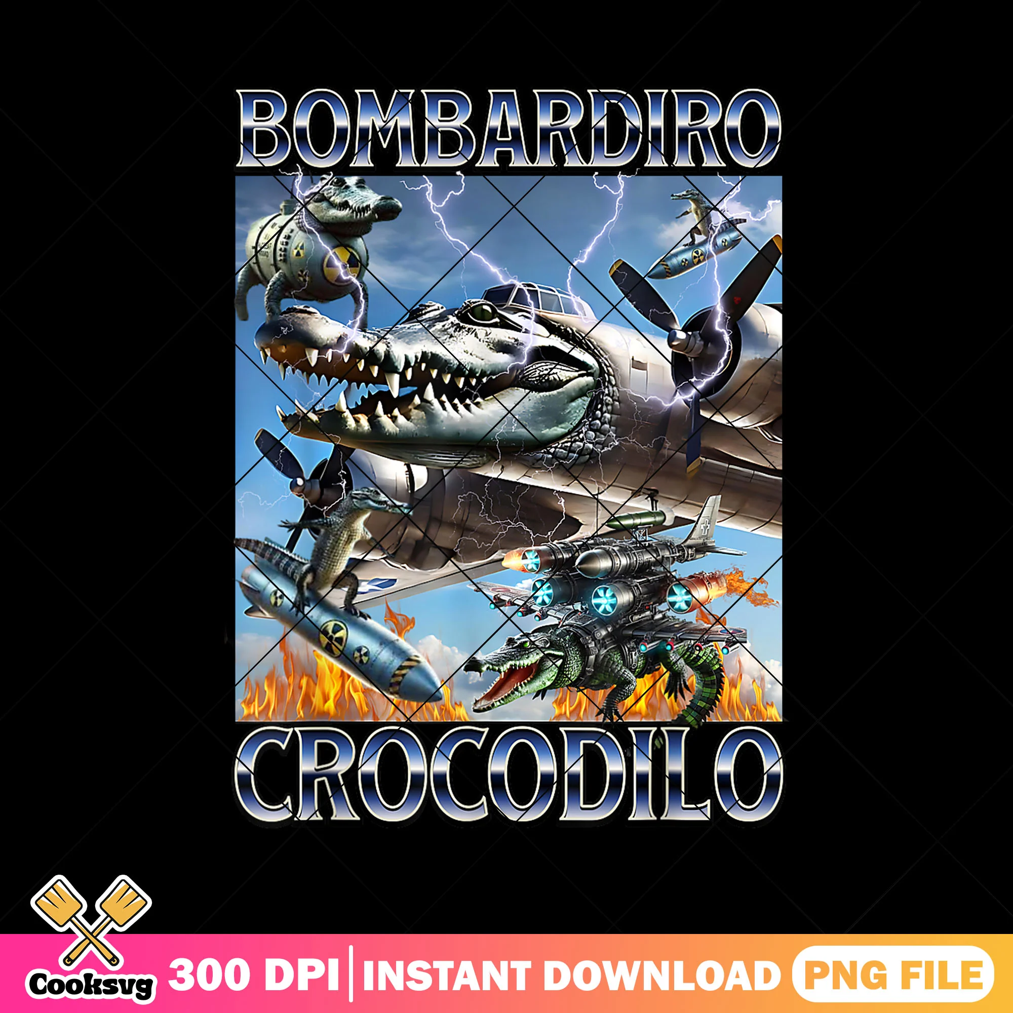 Bombardiro crocodilo italia file png, meme italy png, tiktok meme png