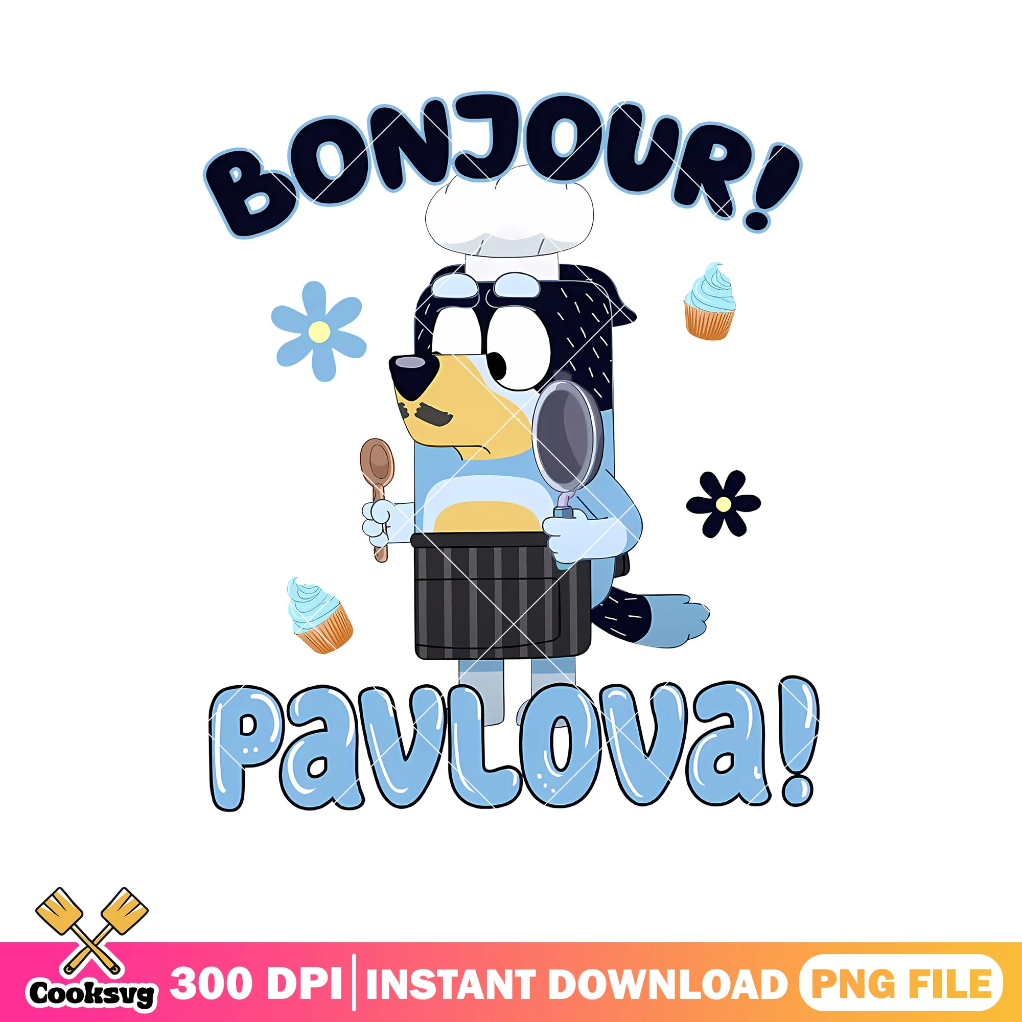 Bonjour bluey father pavlova png, bluey family png, cartoon png