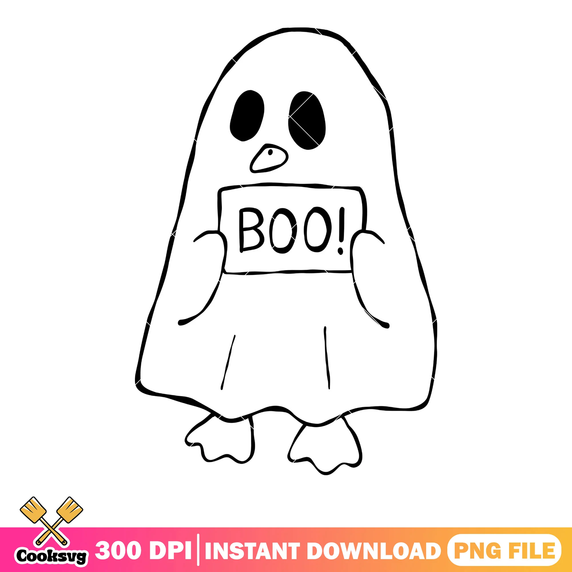 Boo chibi Baby ghost png, ghost costume png, scary halloween night png
