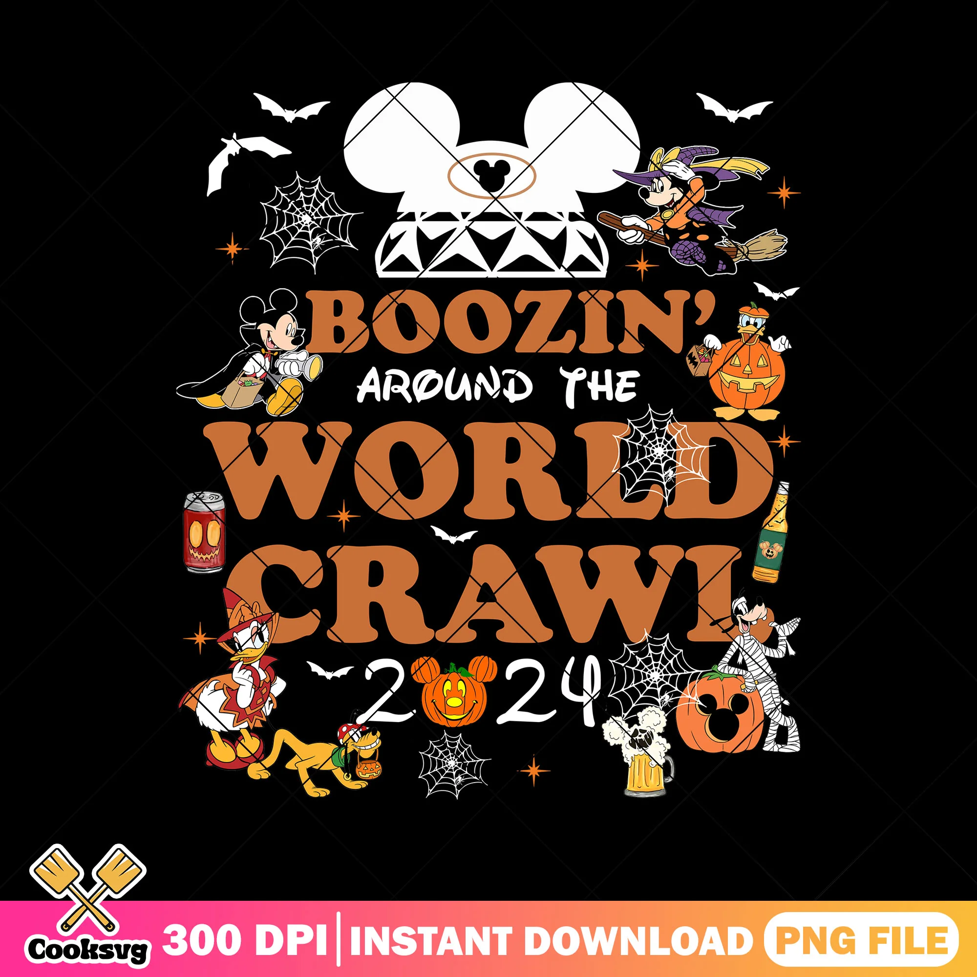Boozin the world disney png, disney world png, halloween drawing png