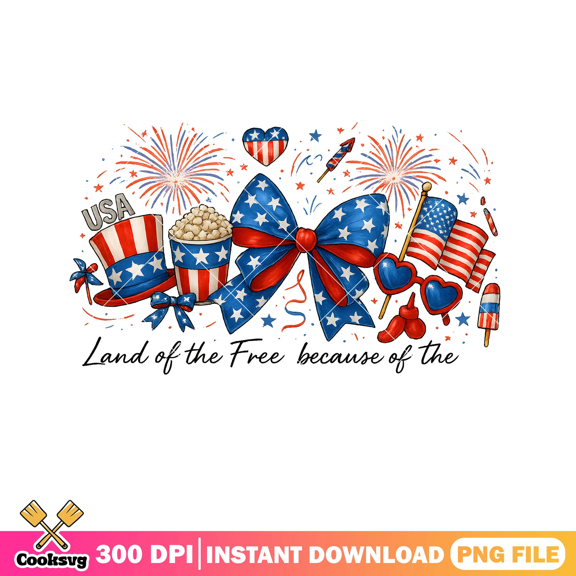 Bow tie land of the free png, america free land png, memorial day png
