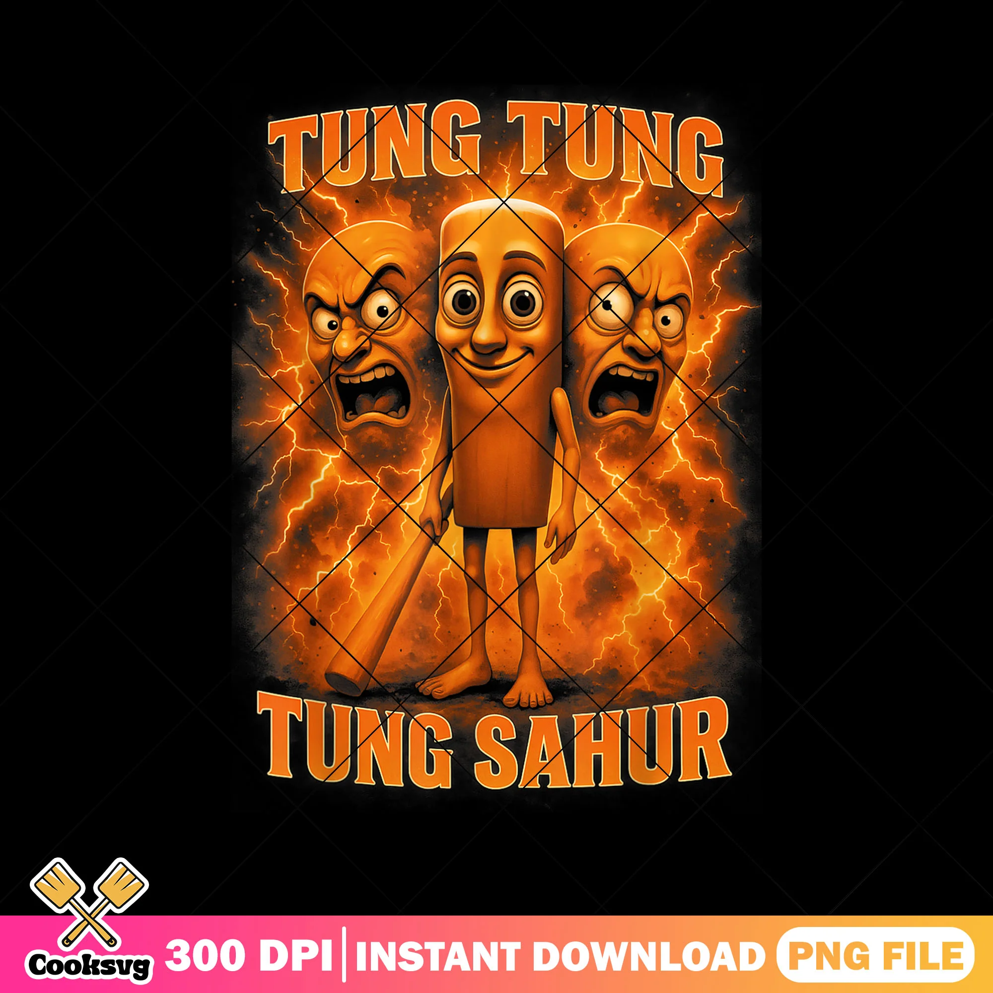 Brainrot tung sahur italia png, italia brainrot png, funny meme png