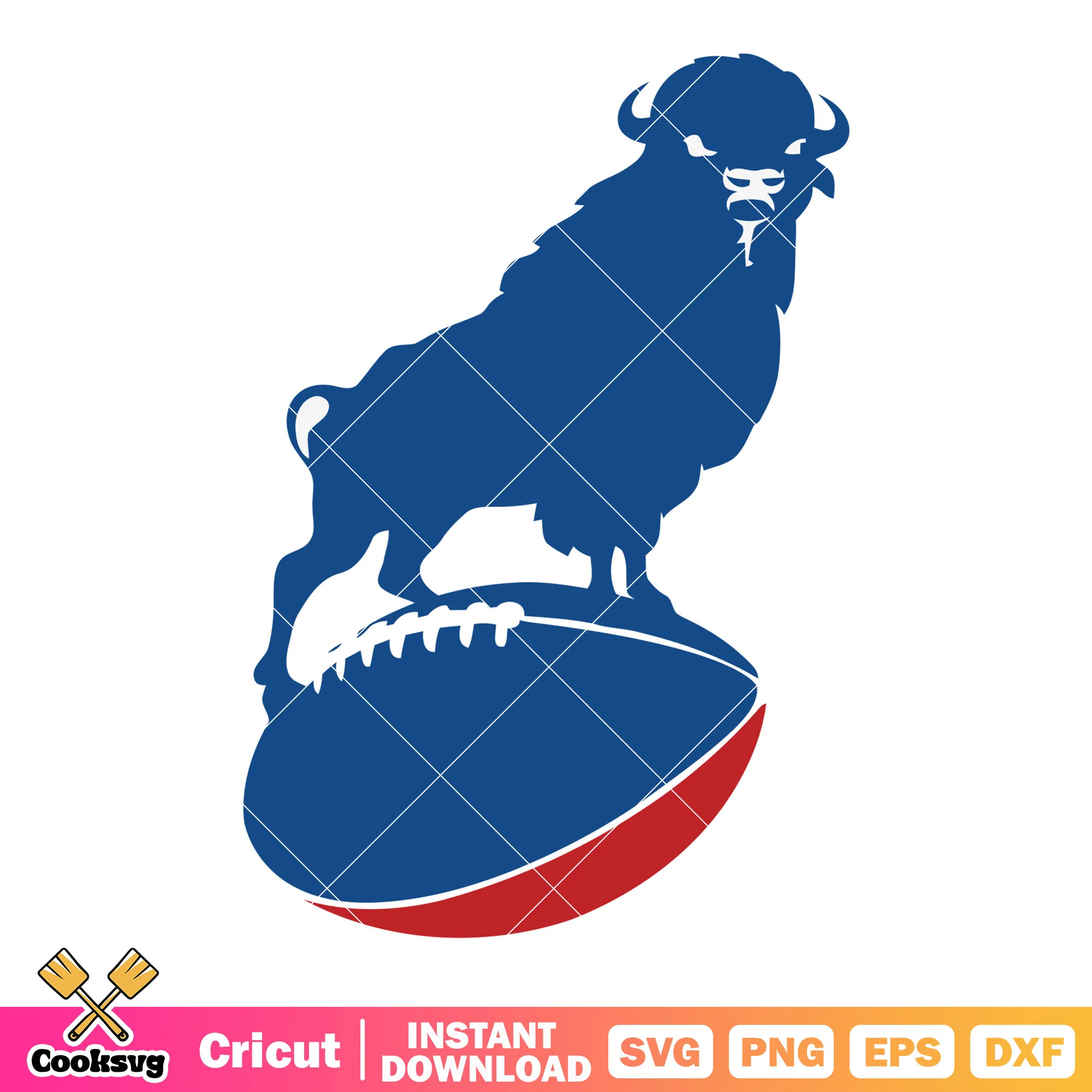 Brave buffalo in the ball svg, buffalo svg, buffalo bills svg