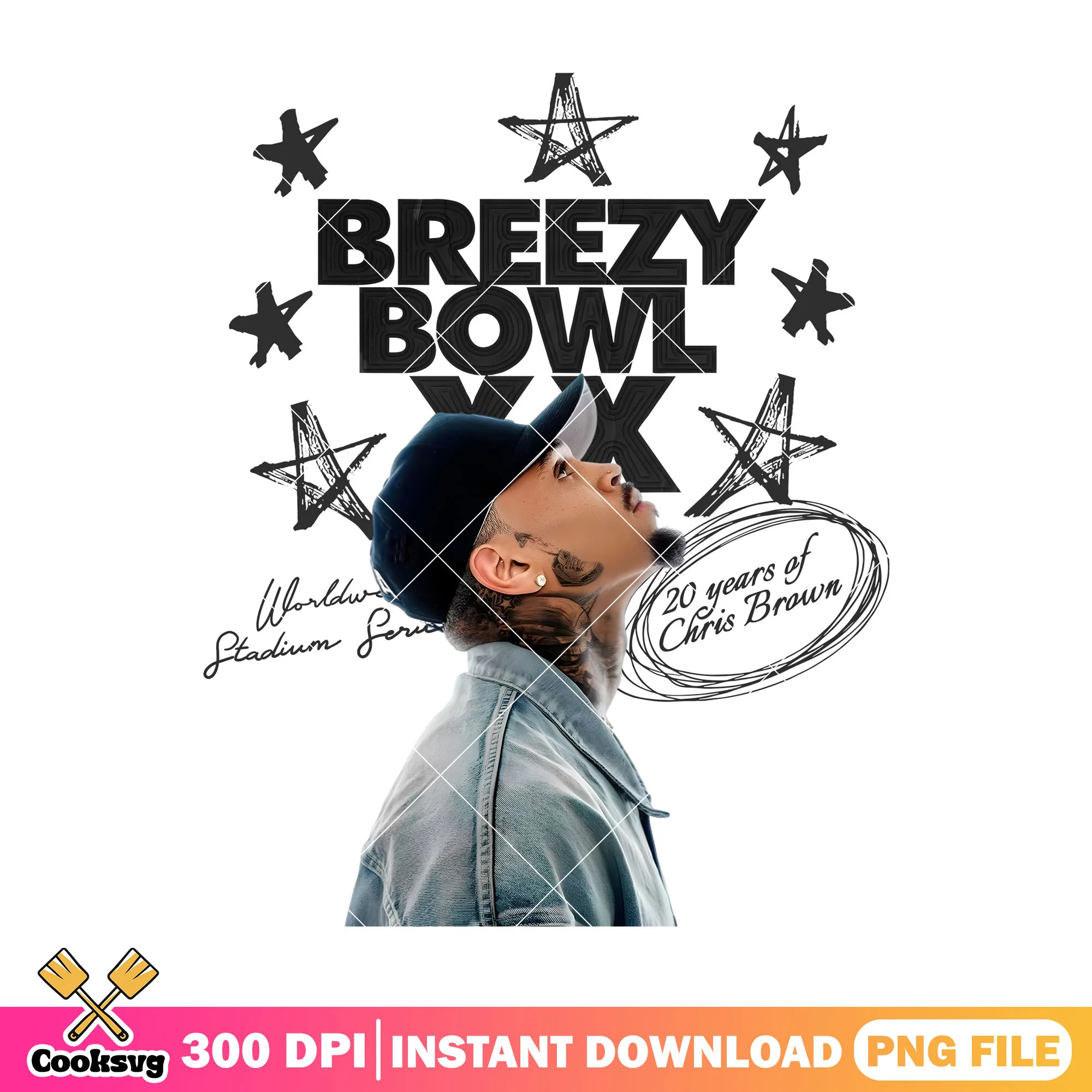 Breesy Bowl 3 signature white png, Breesy Bowl png, chris brown png