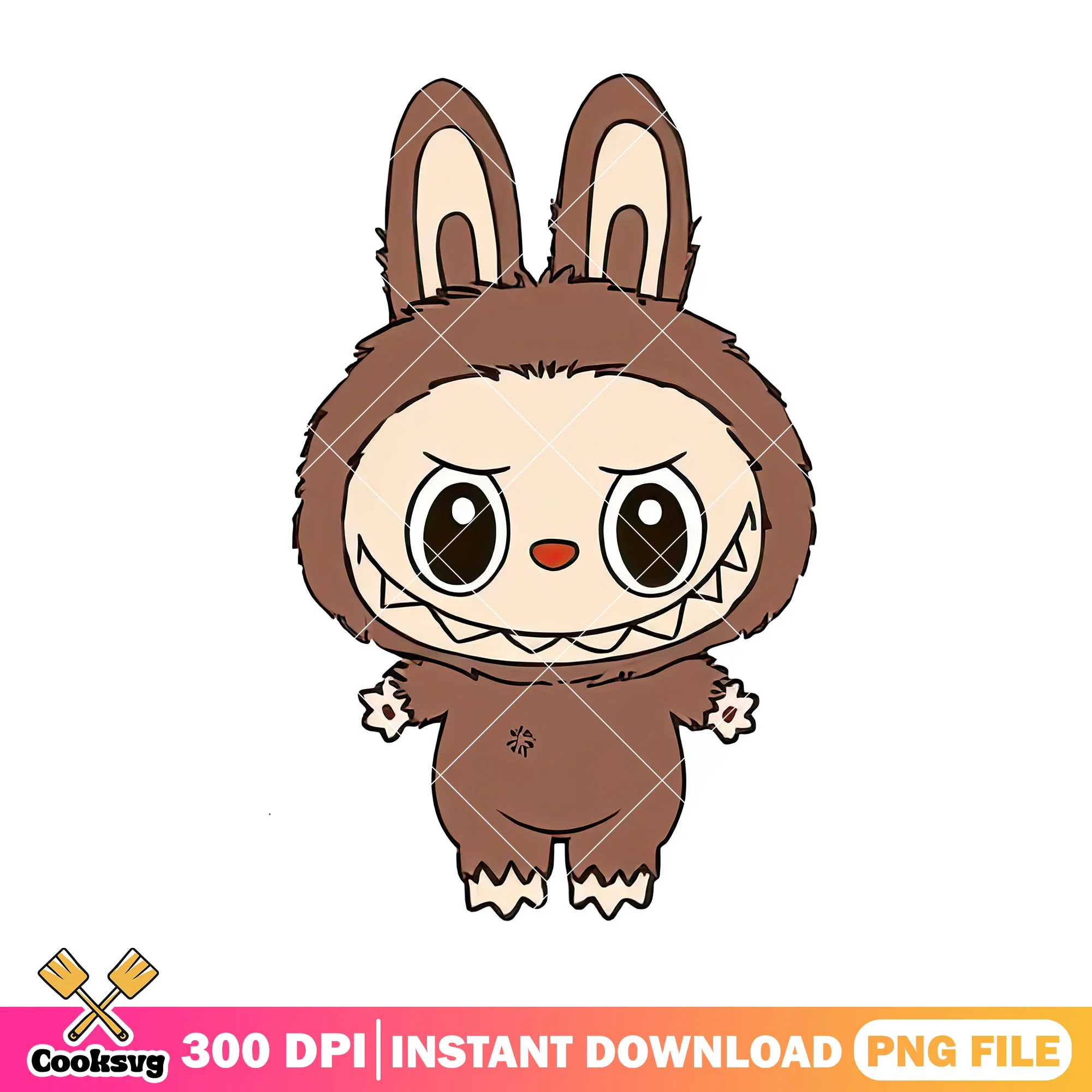 Brown labubu png, labubu baby png, labubu popmart png