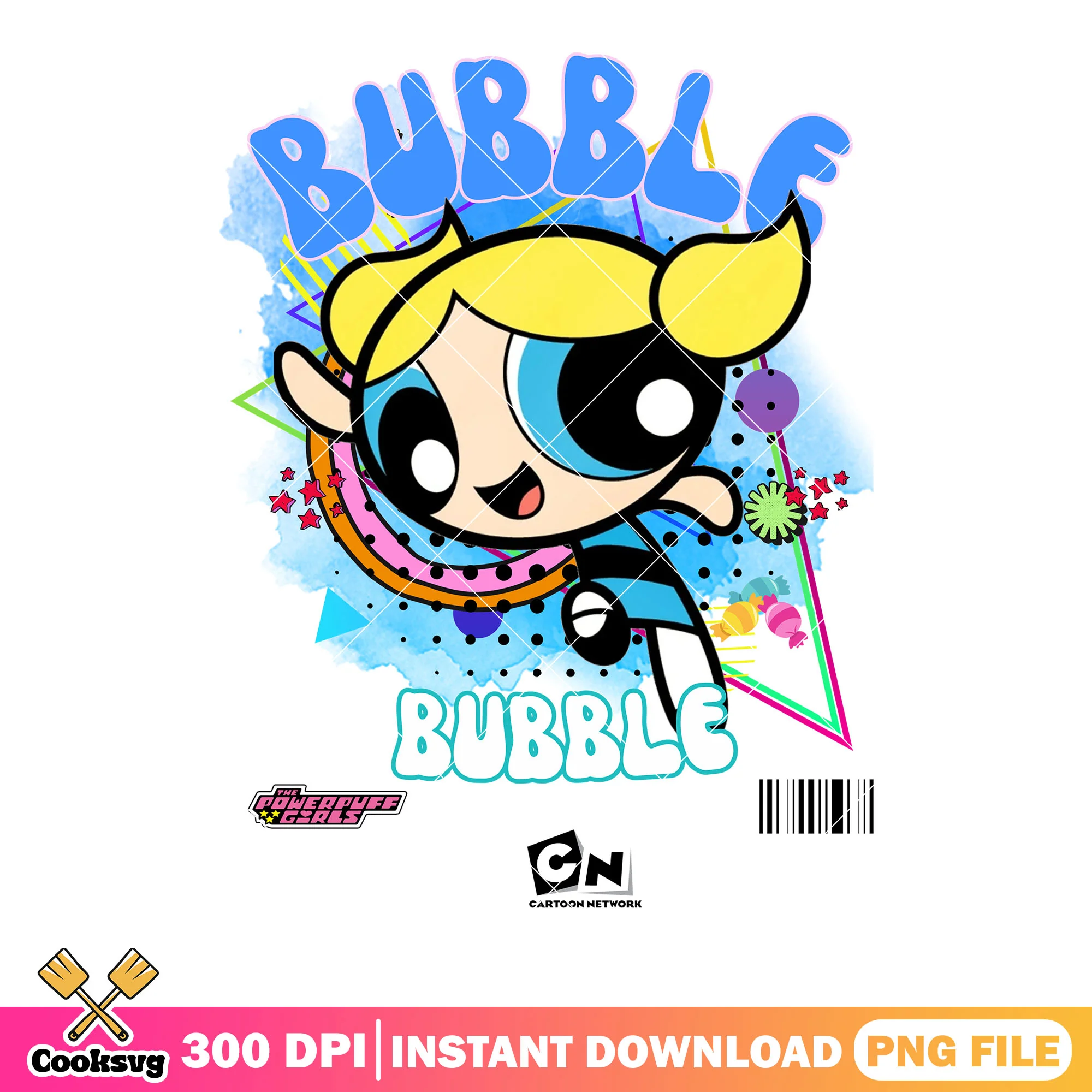 Bubbles the characters png, The Powerpuff Girls png, Cartoon Network png