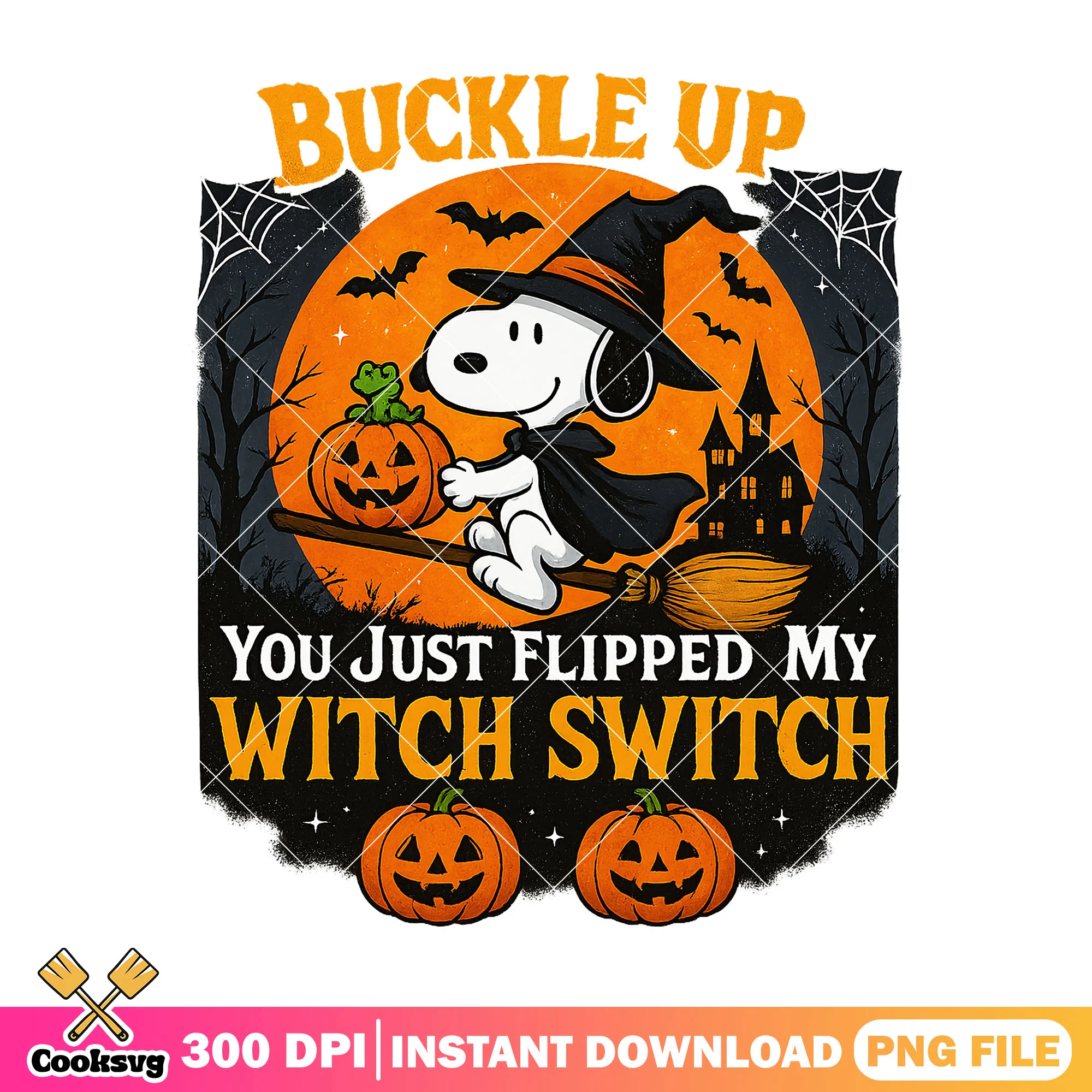 Buttercup boo snoopy png, snoopy halloween png, halloween movies png
