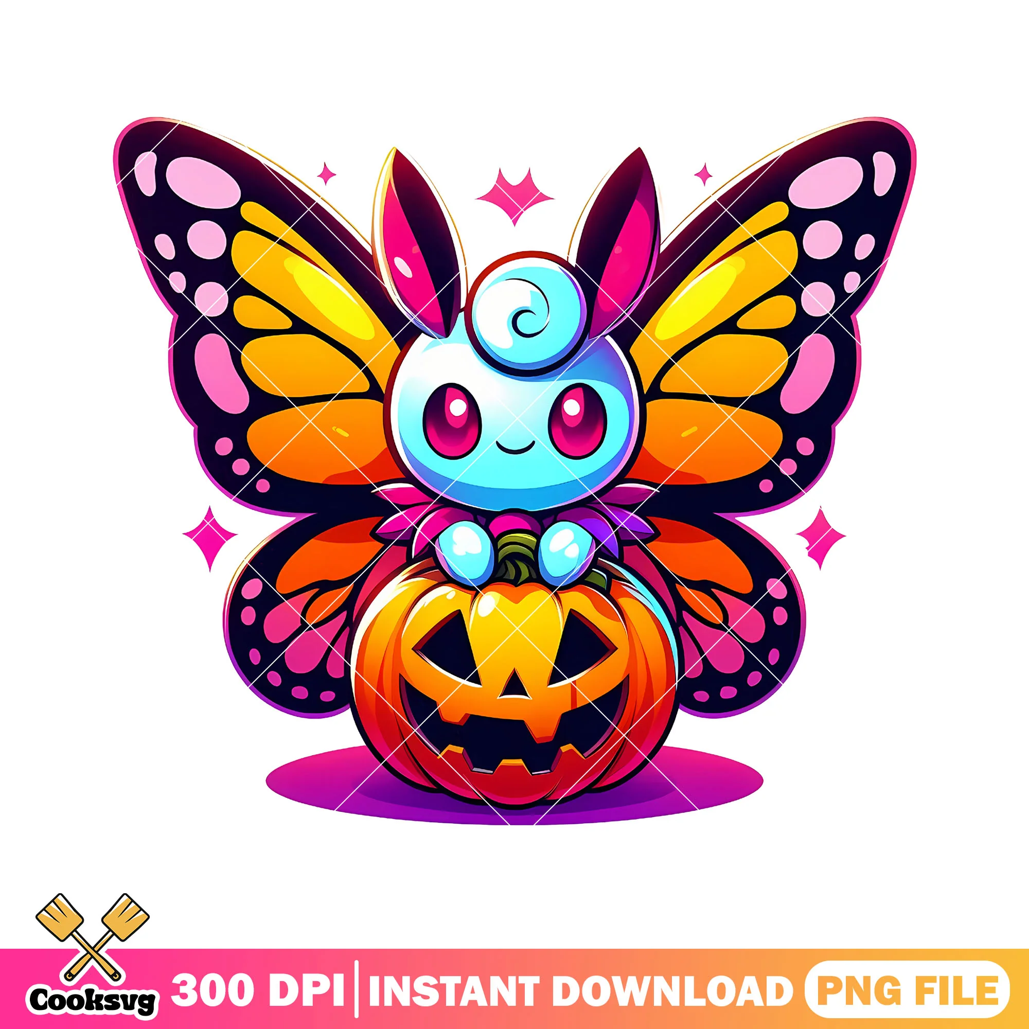 Butterfly Pumpkin Cartoon png, cartoon png, halloween png