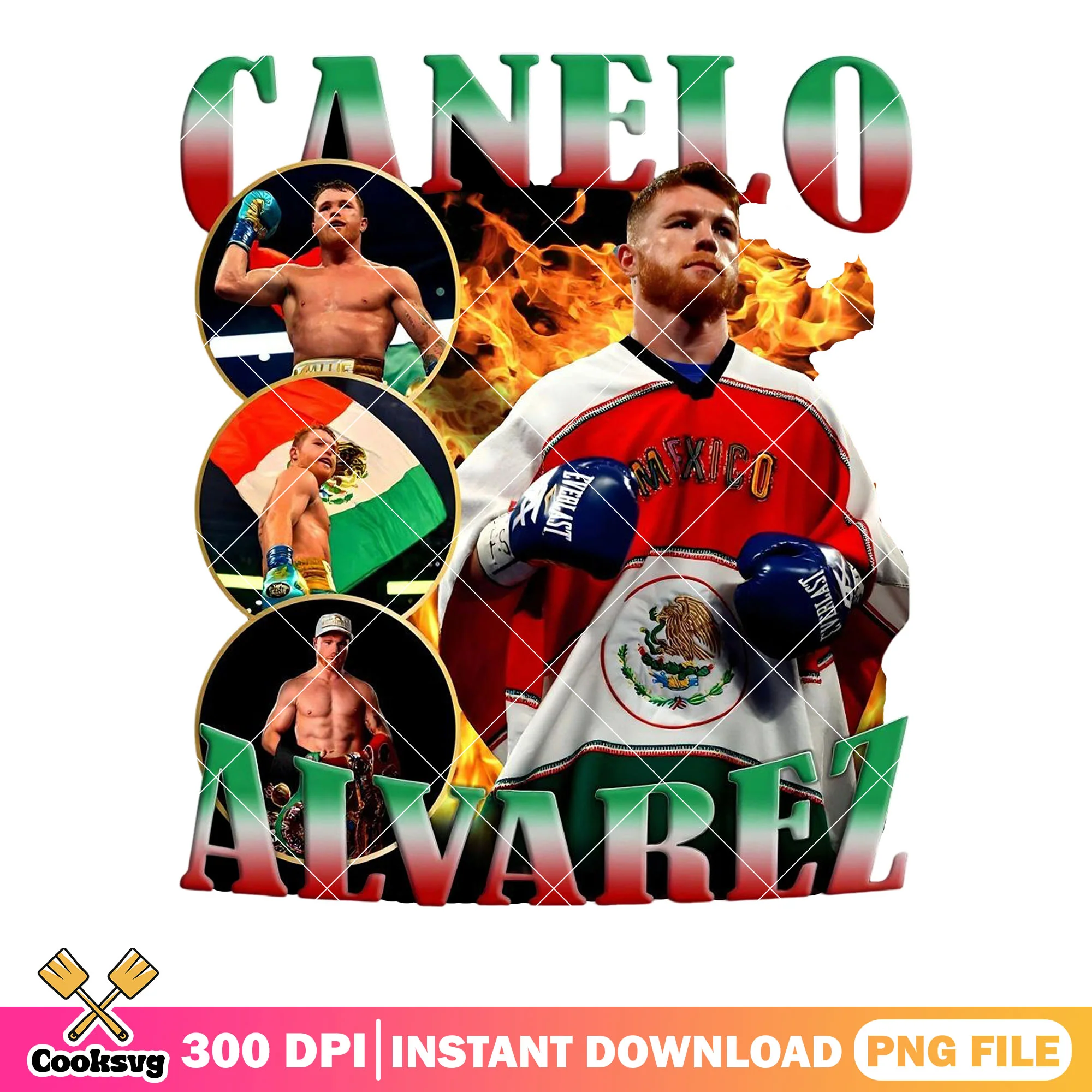 Canelo fire design png, canelo boxer png, canelo alvarez png