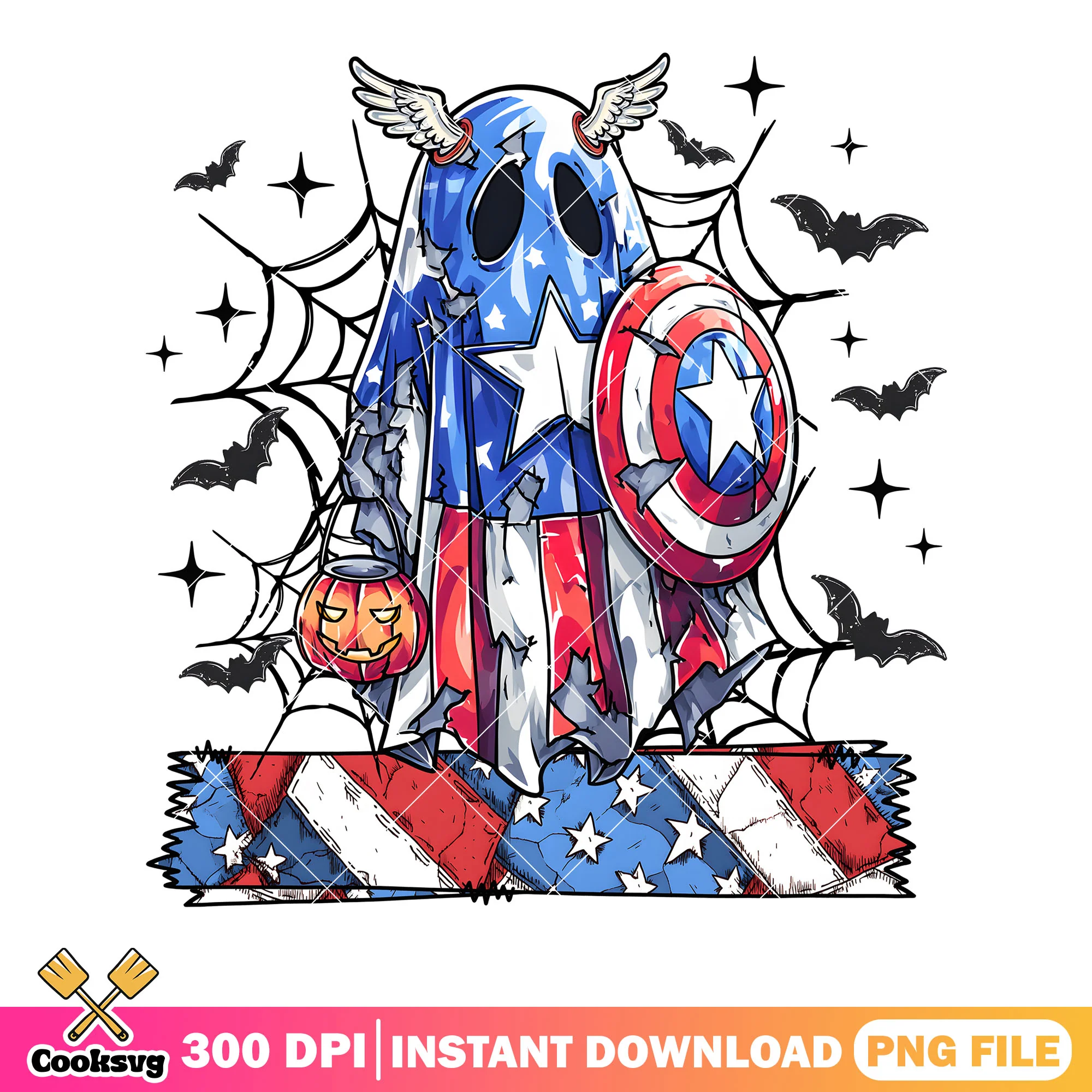 Captain halloween ghost png, halloween marvel png, ghost costume png