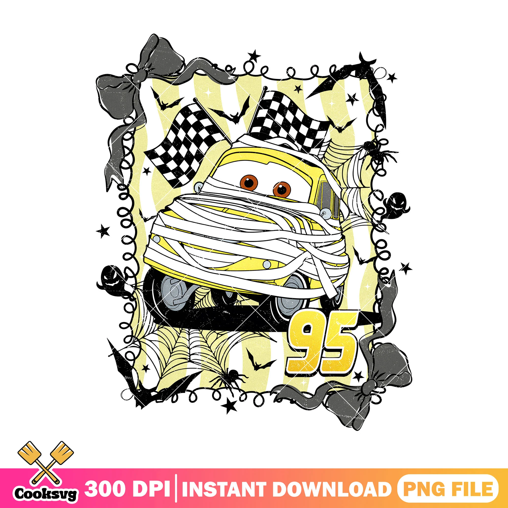 Cars lightning mcqueen halloween png, scary cars png, halloween movies png