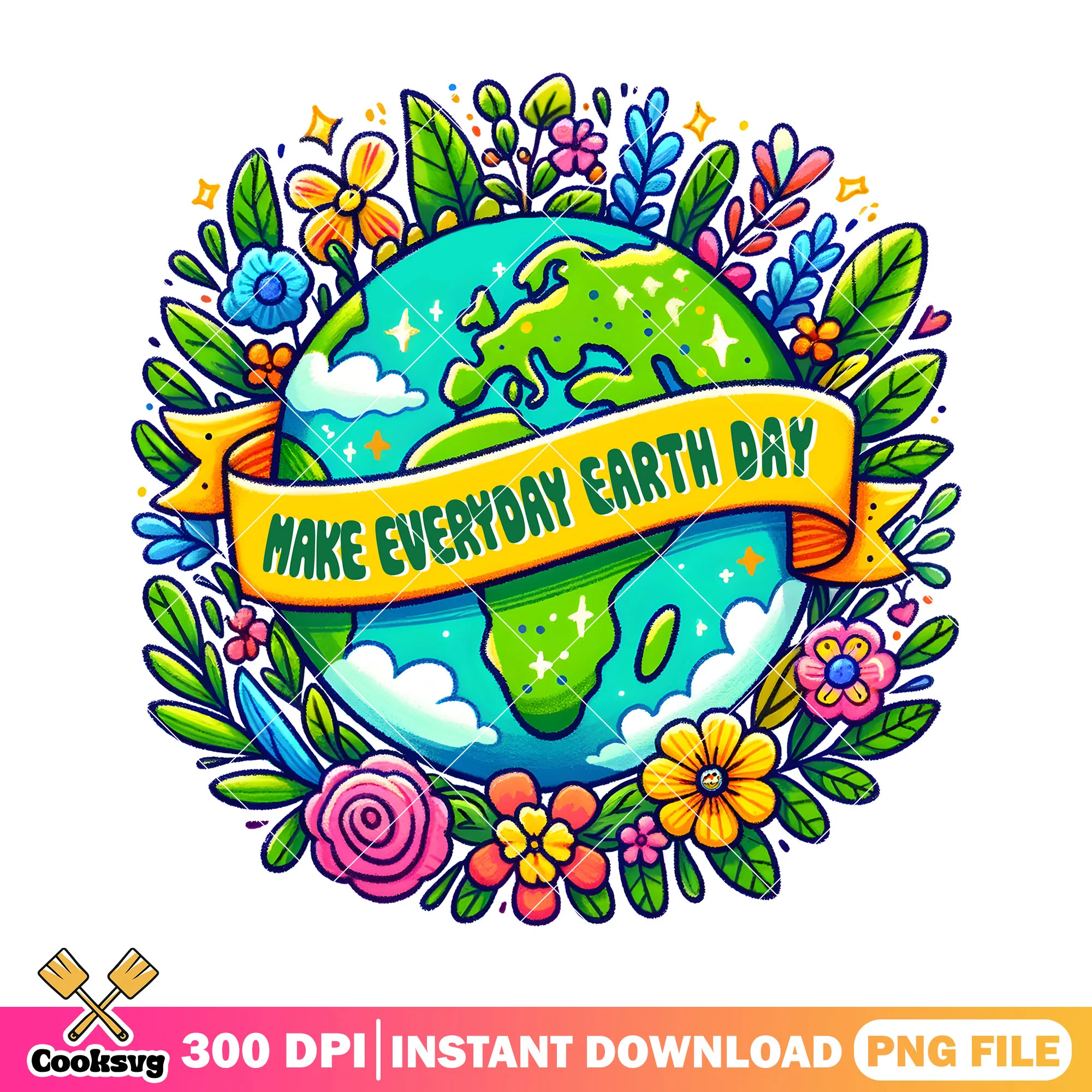 Cartoon earth make everyday earth day png, earth day activities png