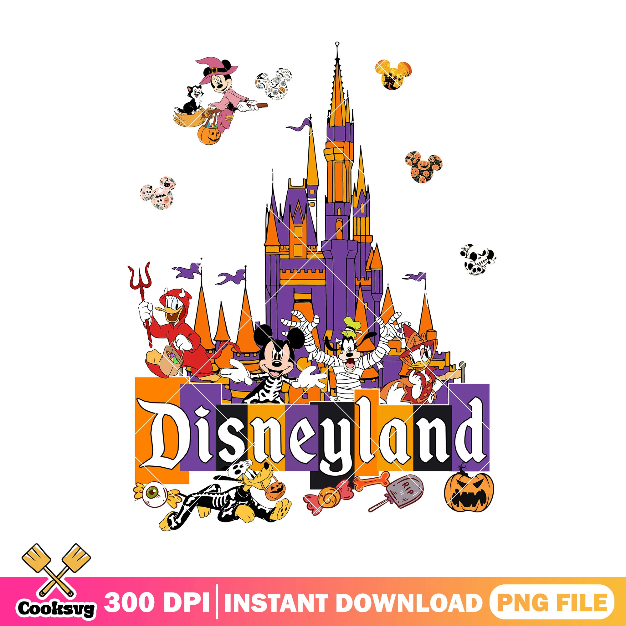 Castle in disneyland png, disney cartoon png, this is halloween png
