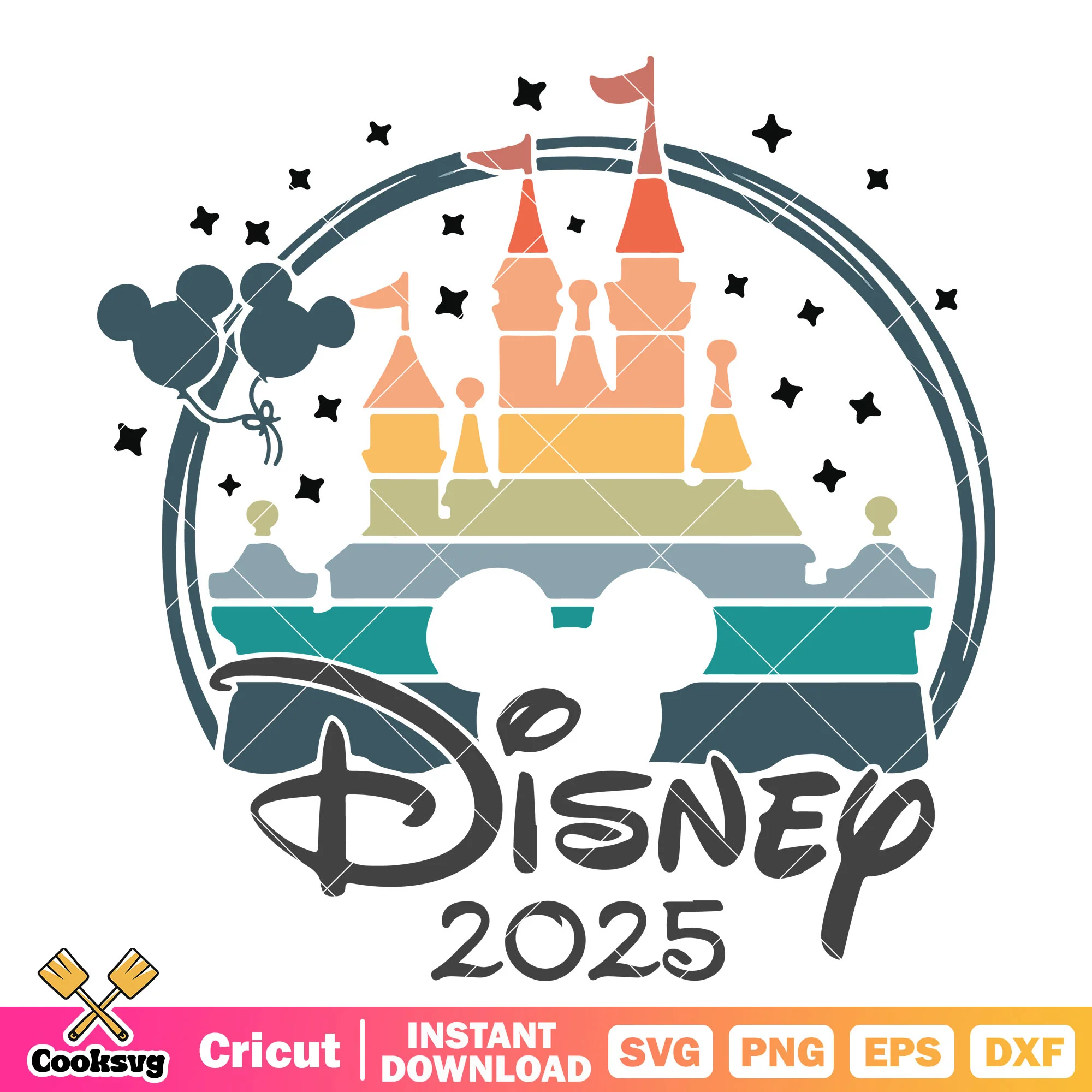 Castle mickey disney 2025 svg, disney castle svg, mickey 2025 svg