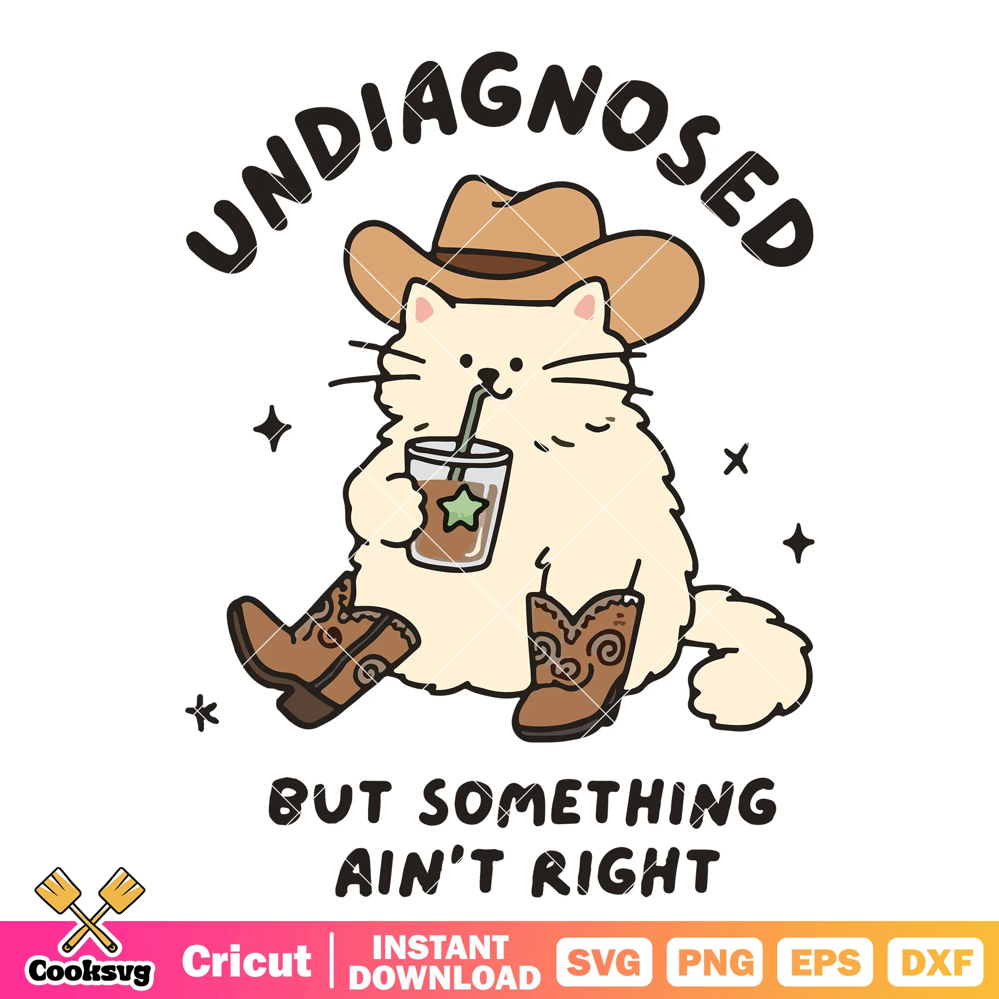 Cat but something aint right svg, undiagnosed adhd svg, cat quotes svg