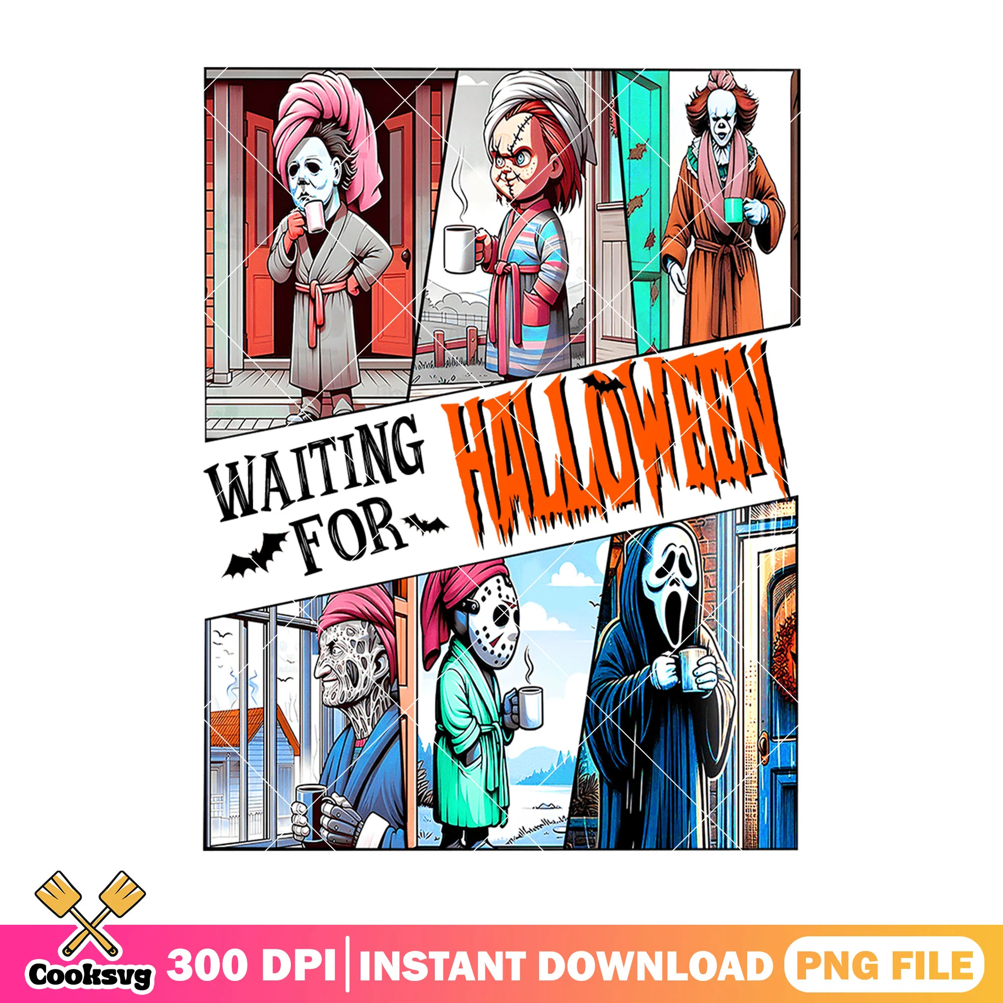 Character horror relaxing png, halloween custome png, horror movie png