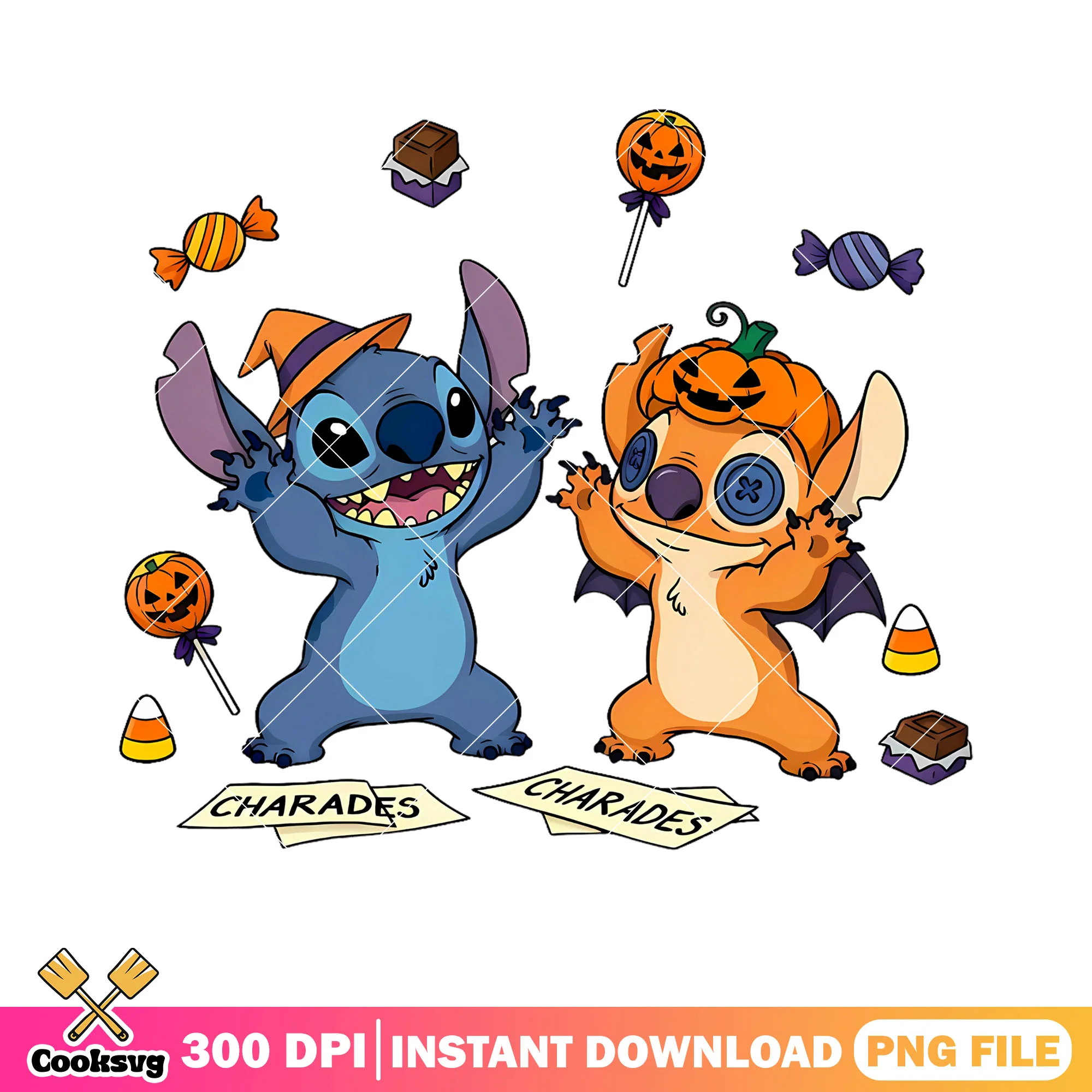 Charade candy corn png, jack o lantern png, happy halloween png