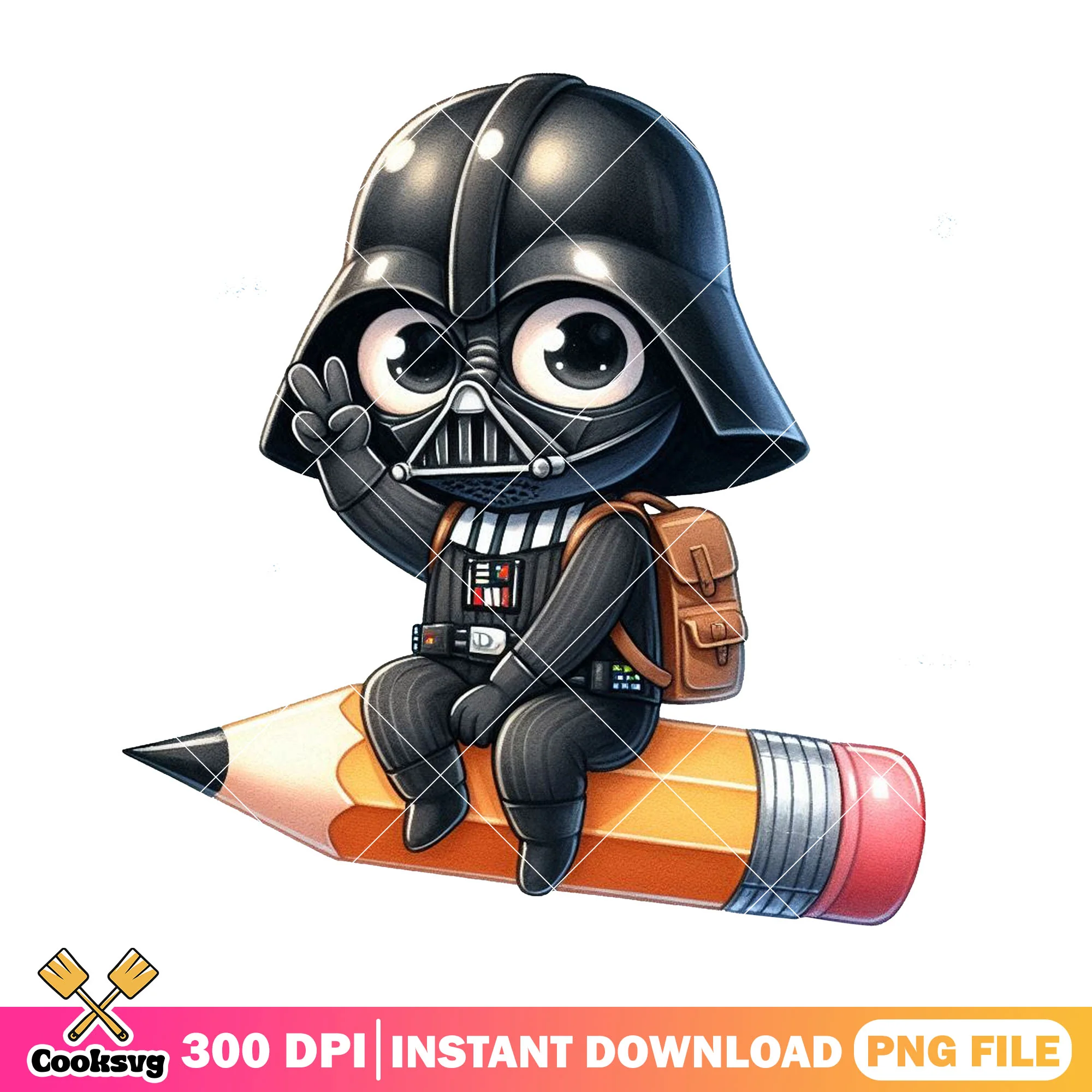 Chibi darth vader png, back to school outfit png, darth vader helmet png