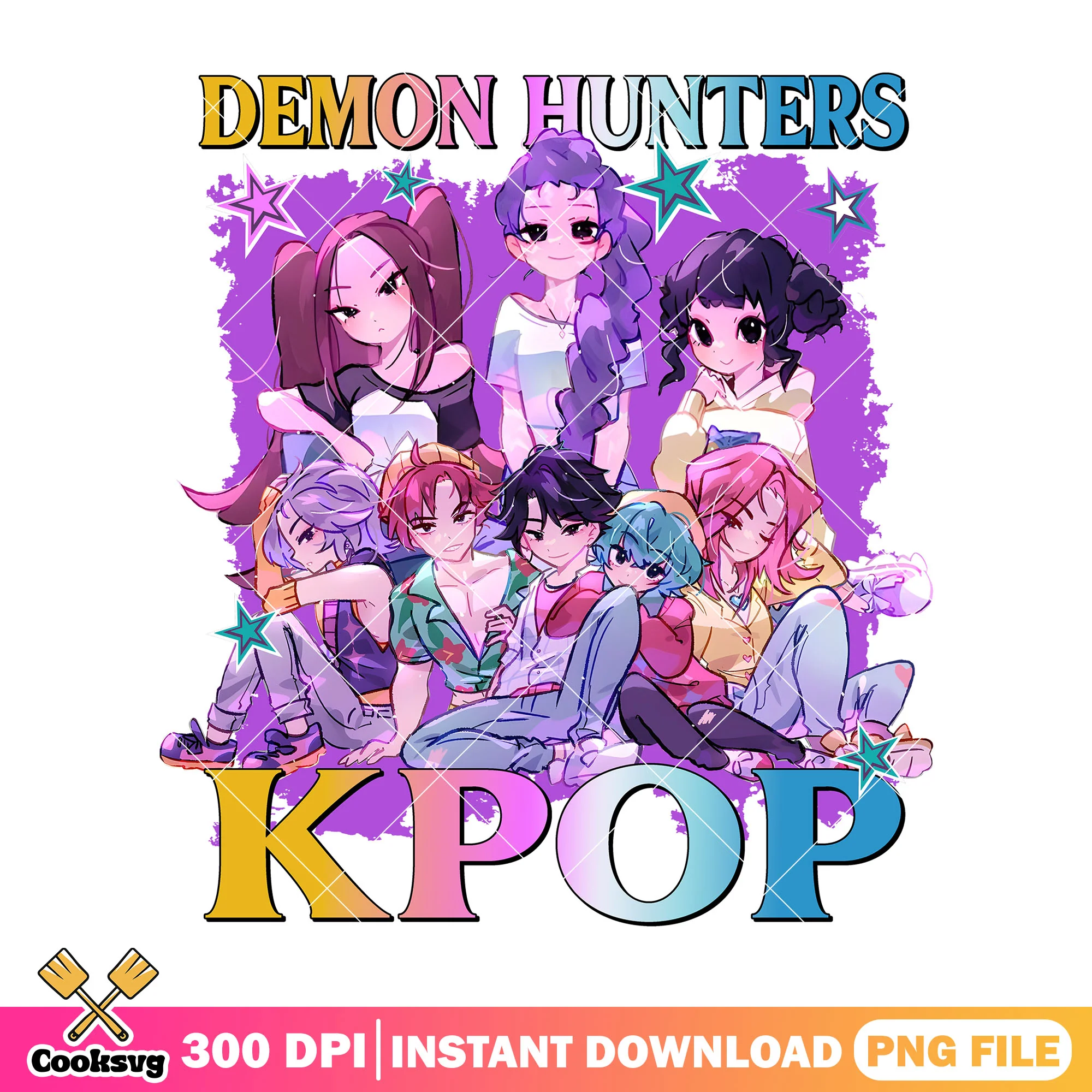 Chibi demon hunters kpop png, kpop saja png, kpop huntrix png