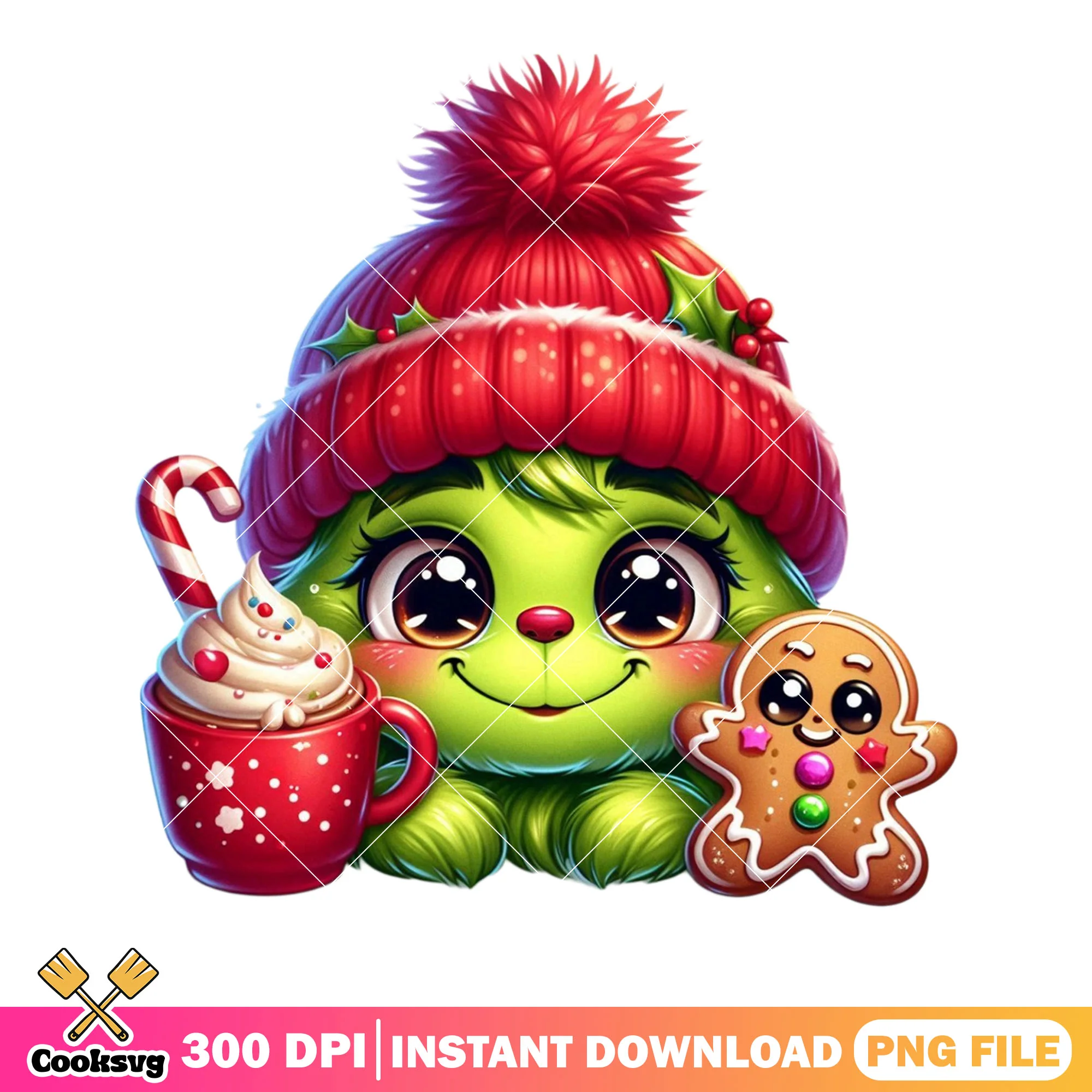 Chibi grinch png, how the grinch stole christmas png, hot chocolate png