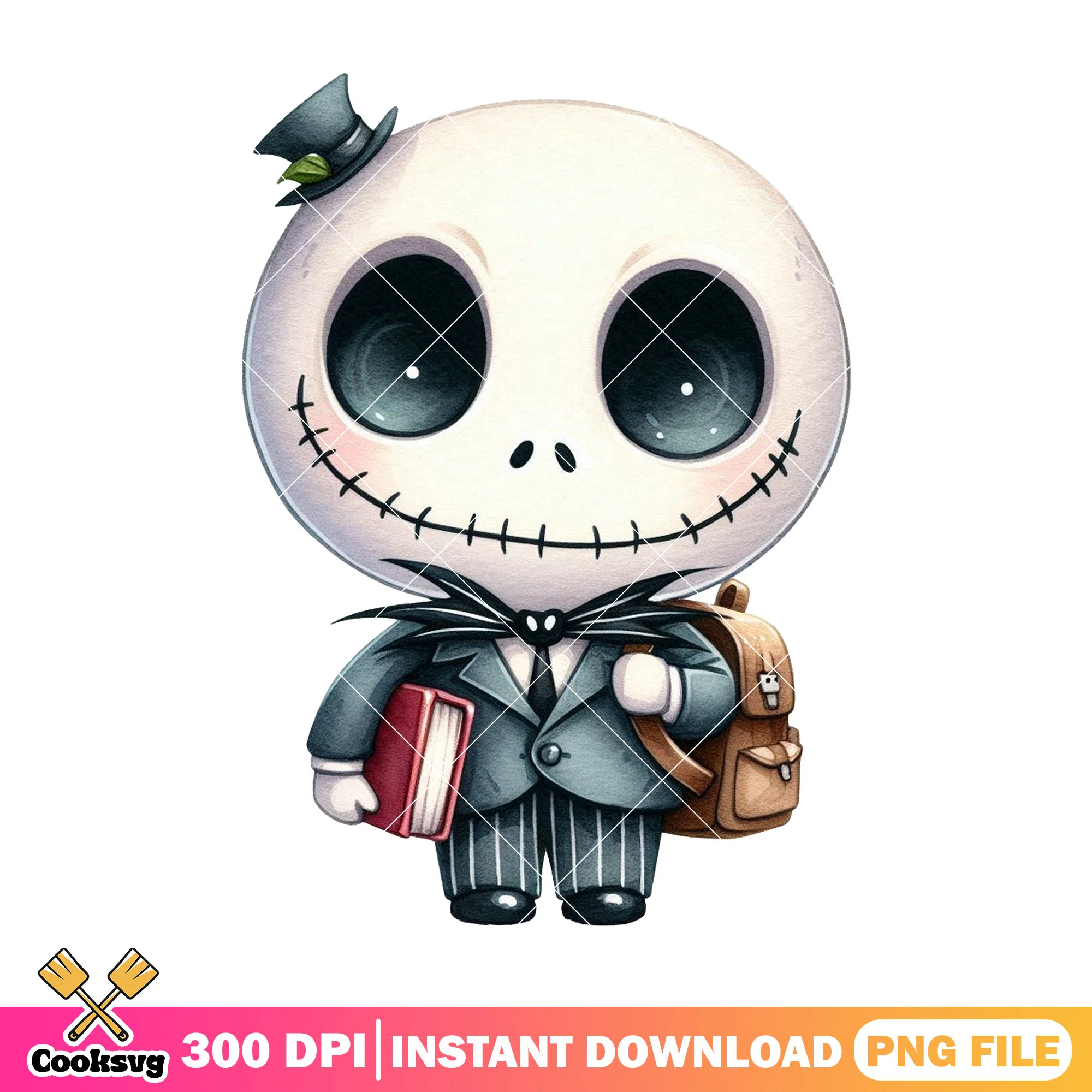 Chibi jack skellington png, go back to school png, character standing png