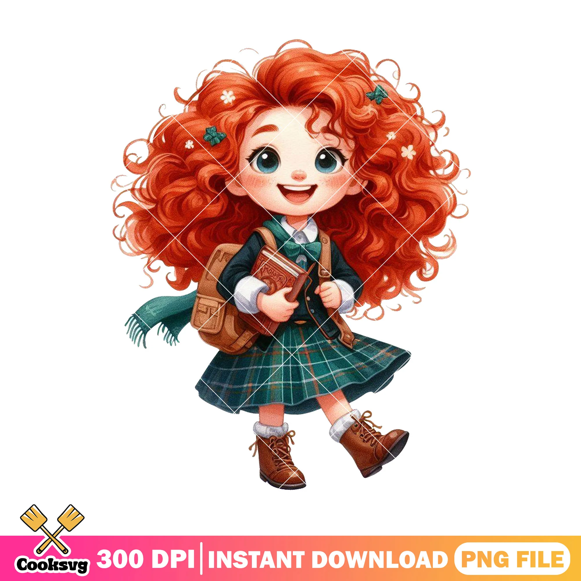 Chibi merida design png, go back to school png, princess disney png