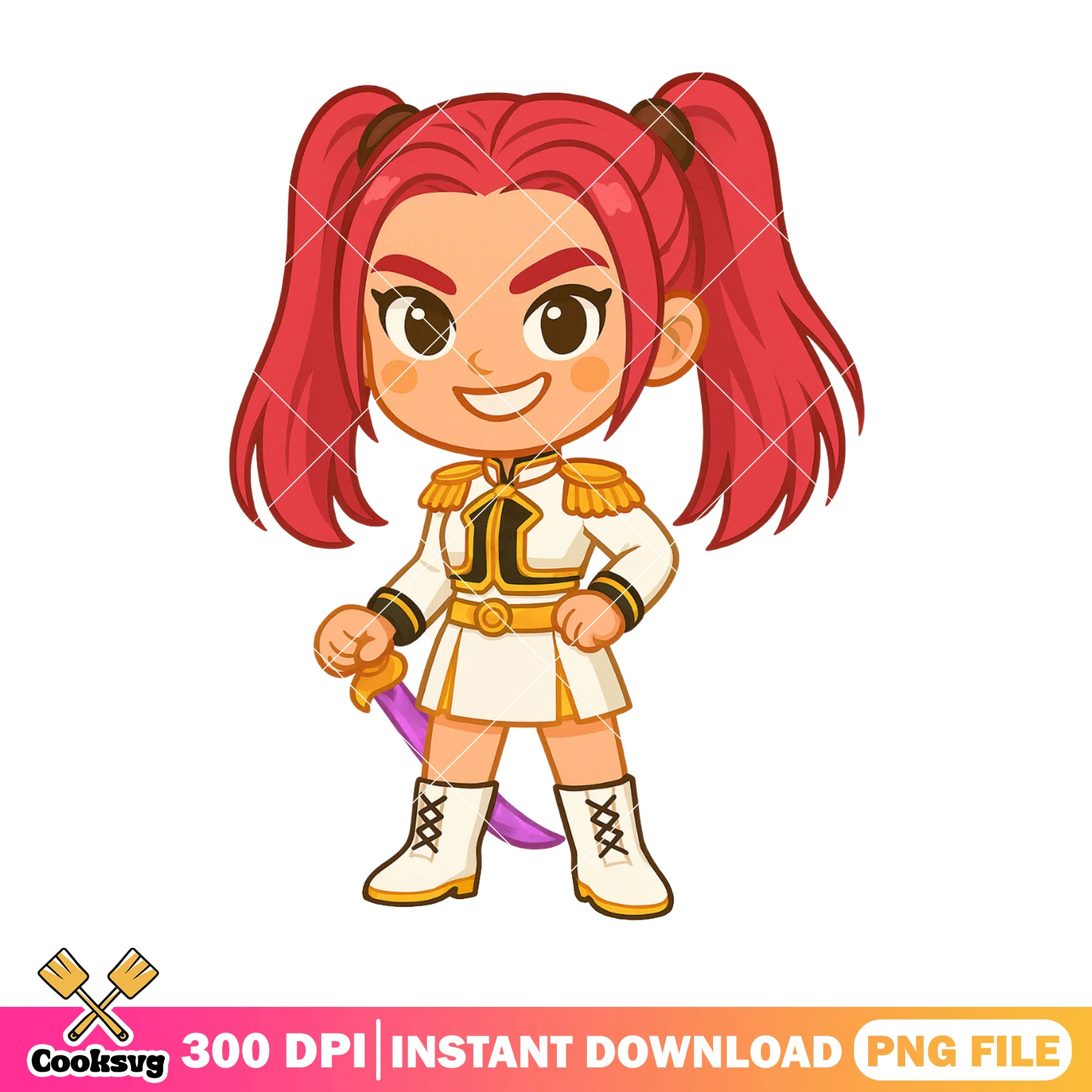 Chibi mira golden fit battling png, kpop mira png, kpop huntrix png