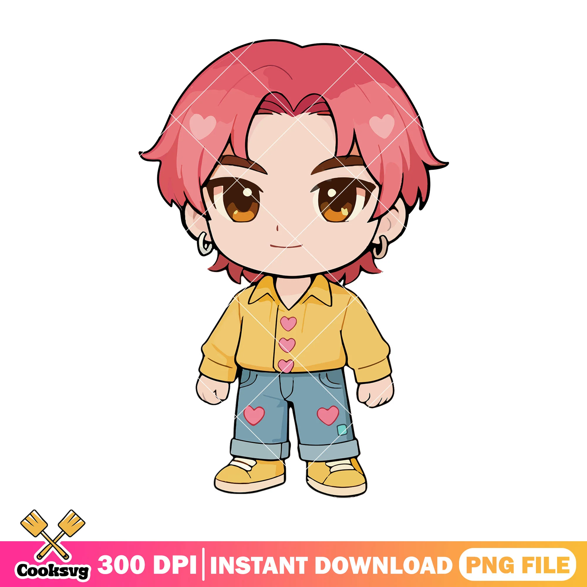 Chibi romance stand pose png, romance saja png, kpop hunters png