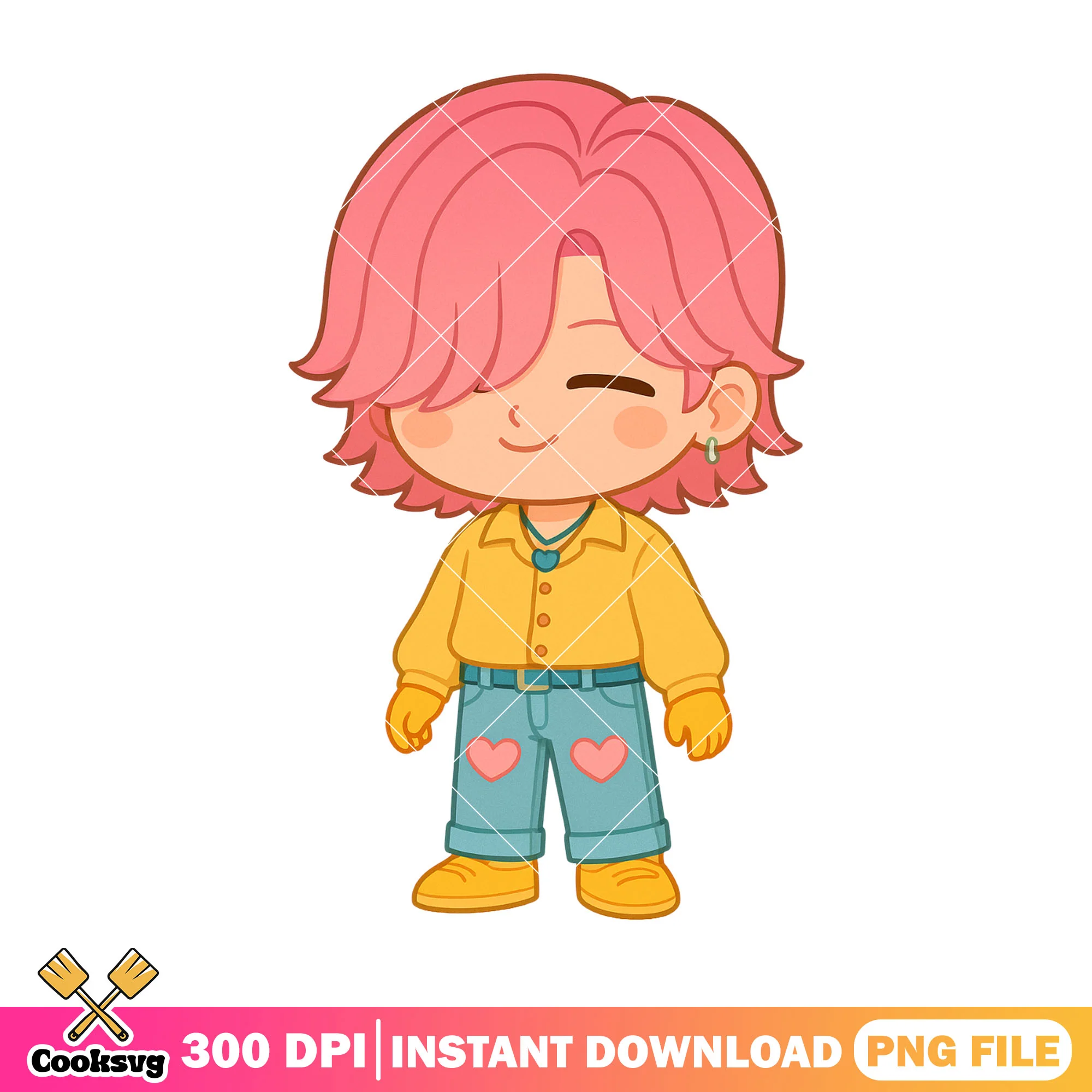Chibi romance standing pose png, romance saja png, kpop hunters png