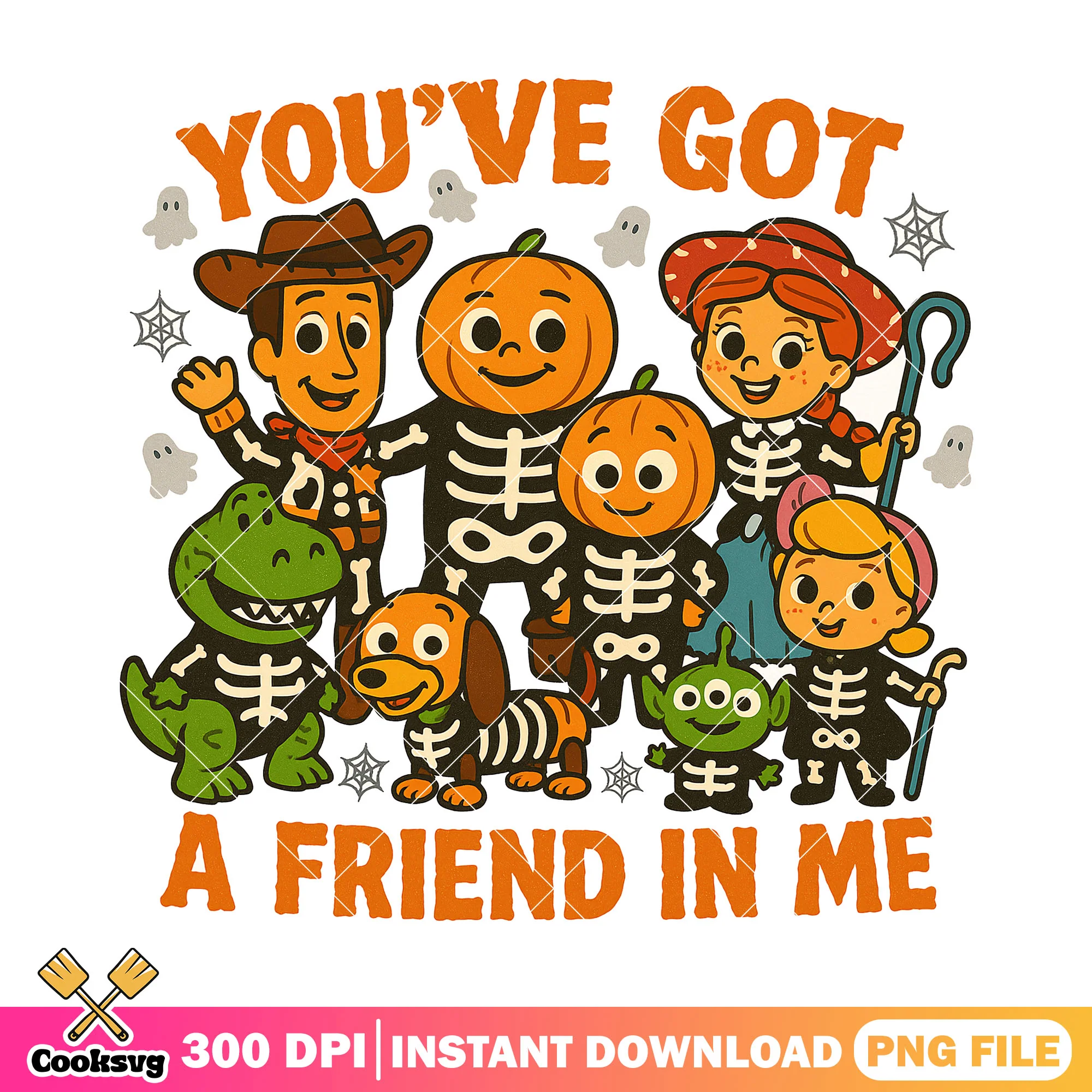 Chibi toy story cute png, halloween spirit png, cute toys png