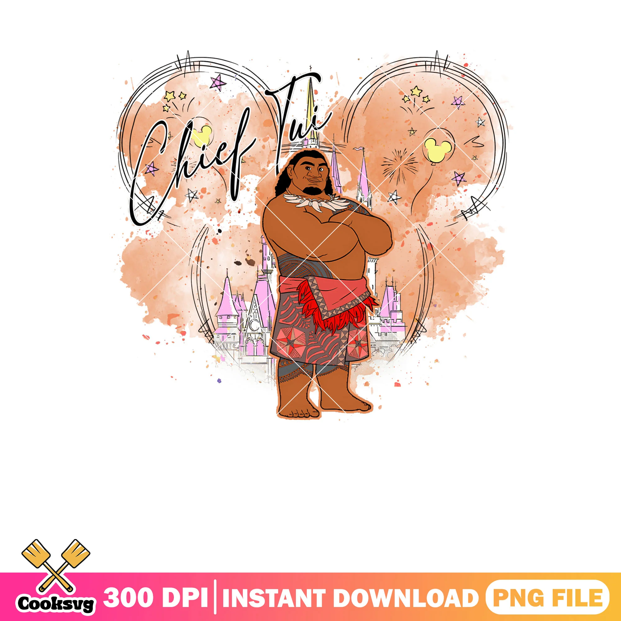 Chief tui disney bow png, chief tui png, disney castle png
