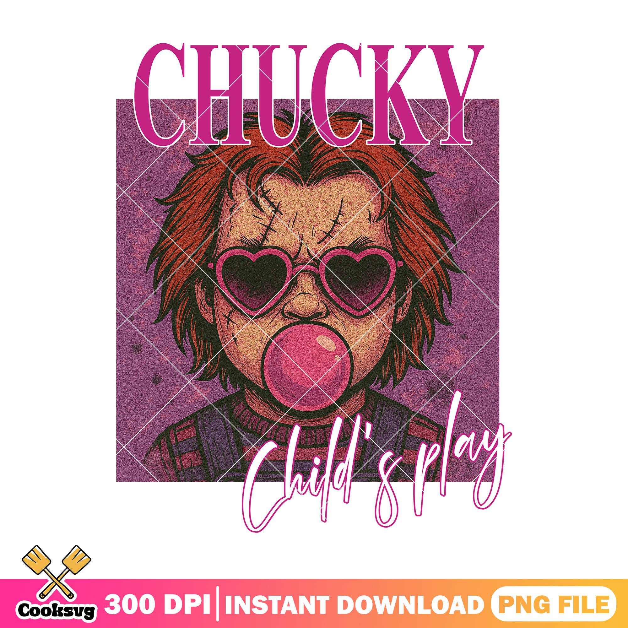 Child play chucky design png, horror film png, halloween ideas png