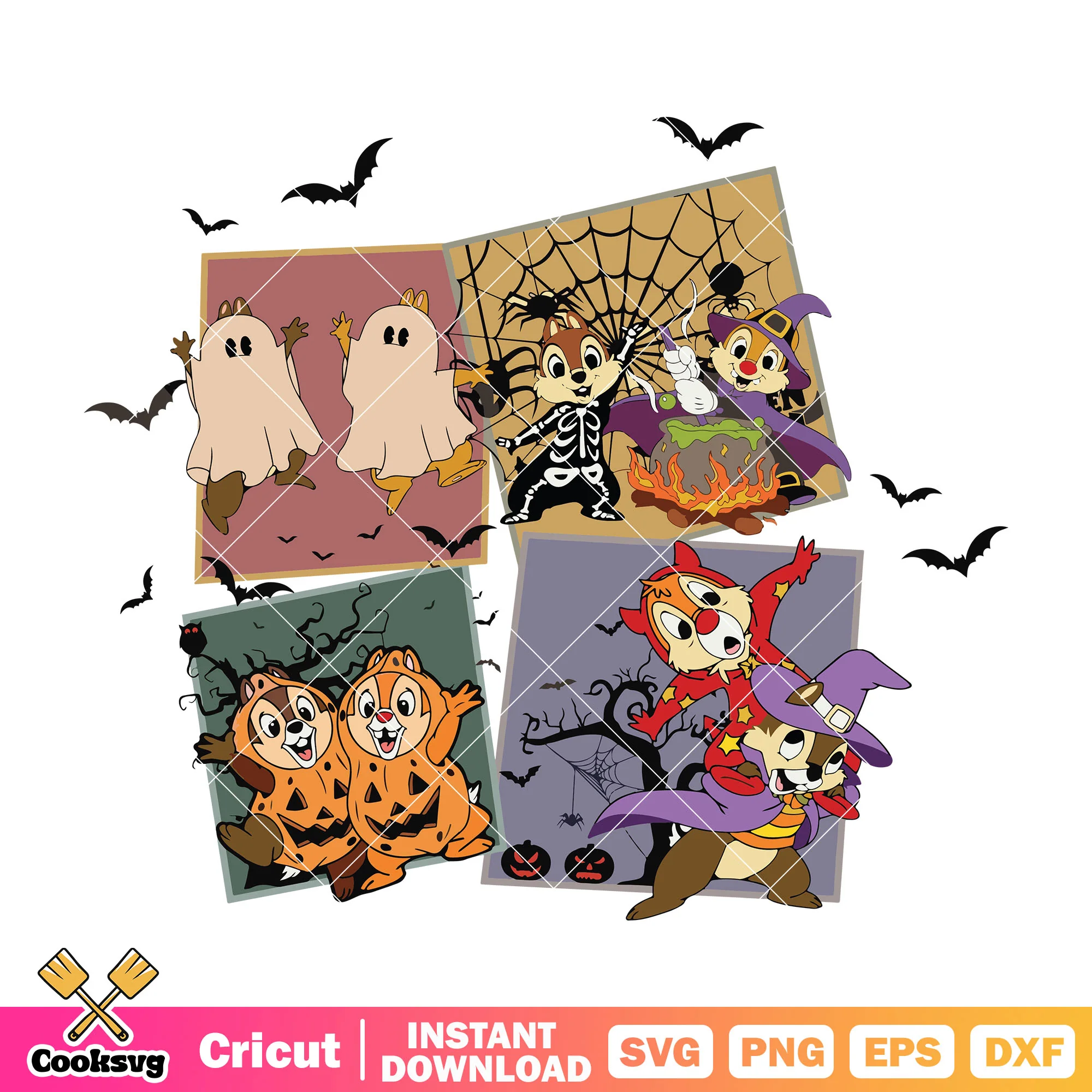 Chip and dale halloween svg, disney halloween svg, chip and dale svg