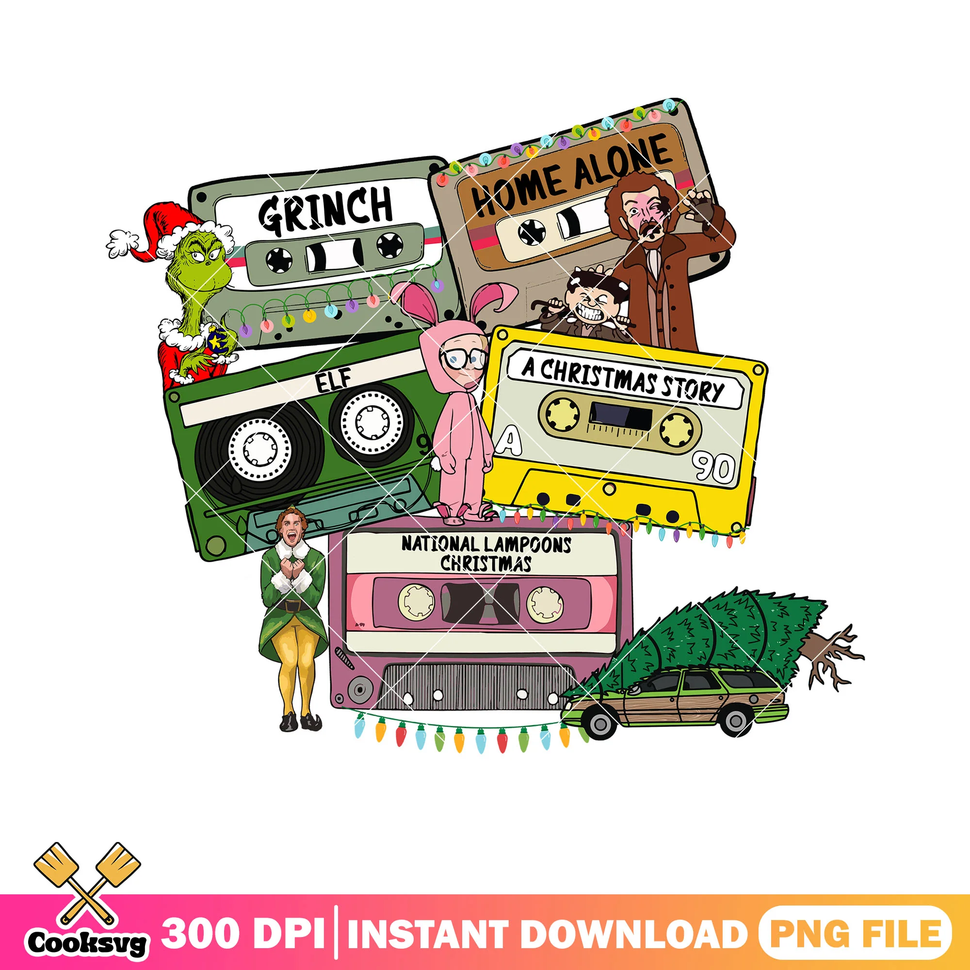 Christmas collection cassette png, a christmas story png, wet bandit png