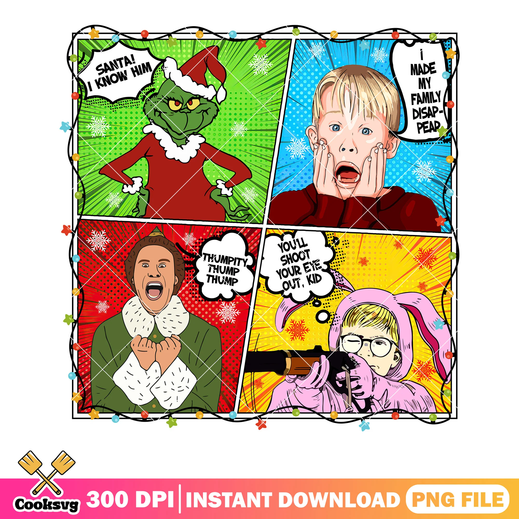 Christmas comic night png, kevin mccalister png, ralphie parker png