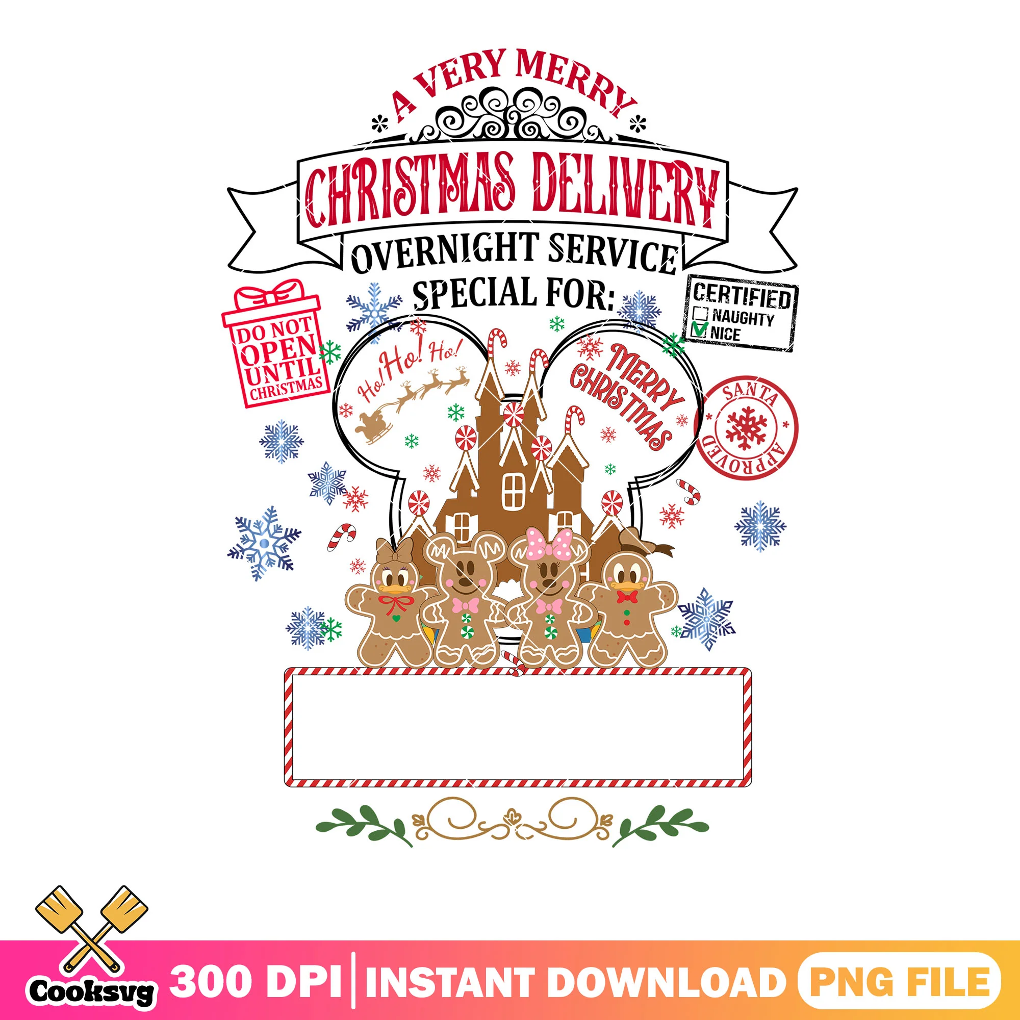 Christmas delivery disney png, christmas vibes png, mickey and friends png