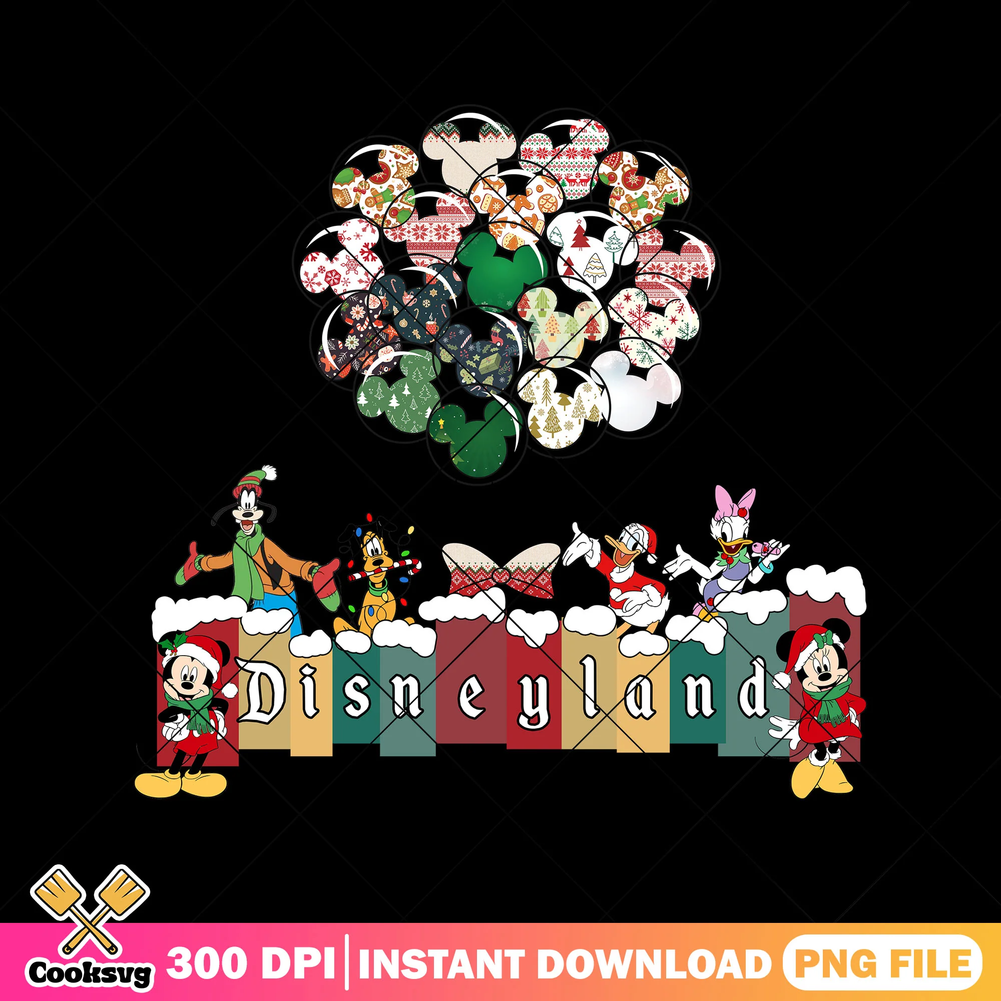 Christmas disney land png, walt disney png, christmas sweater png