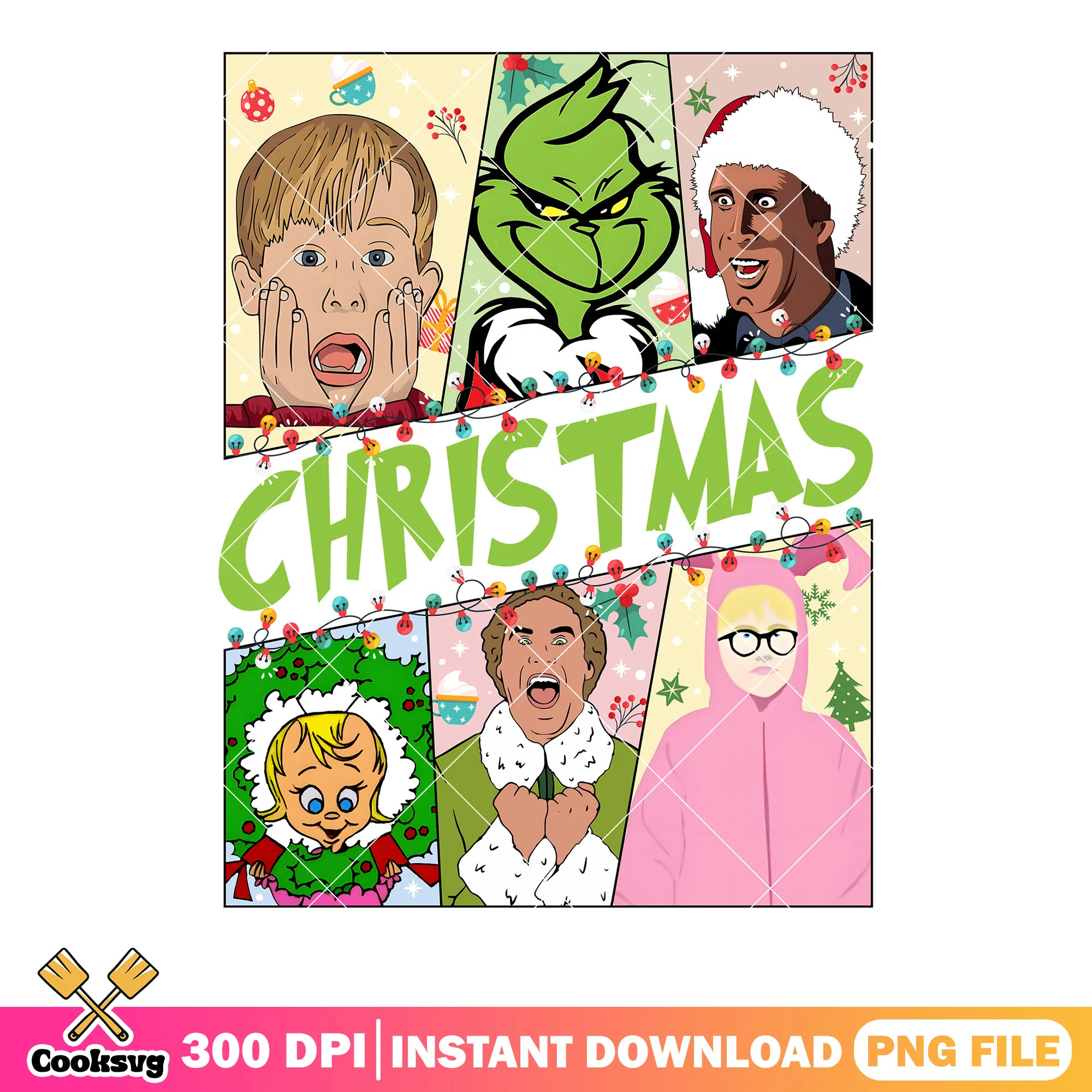 Christmas movie comic png, buddy the elf png, kevin mccallister png