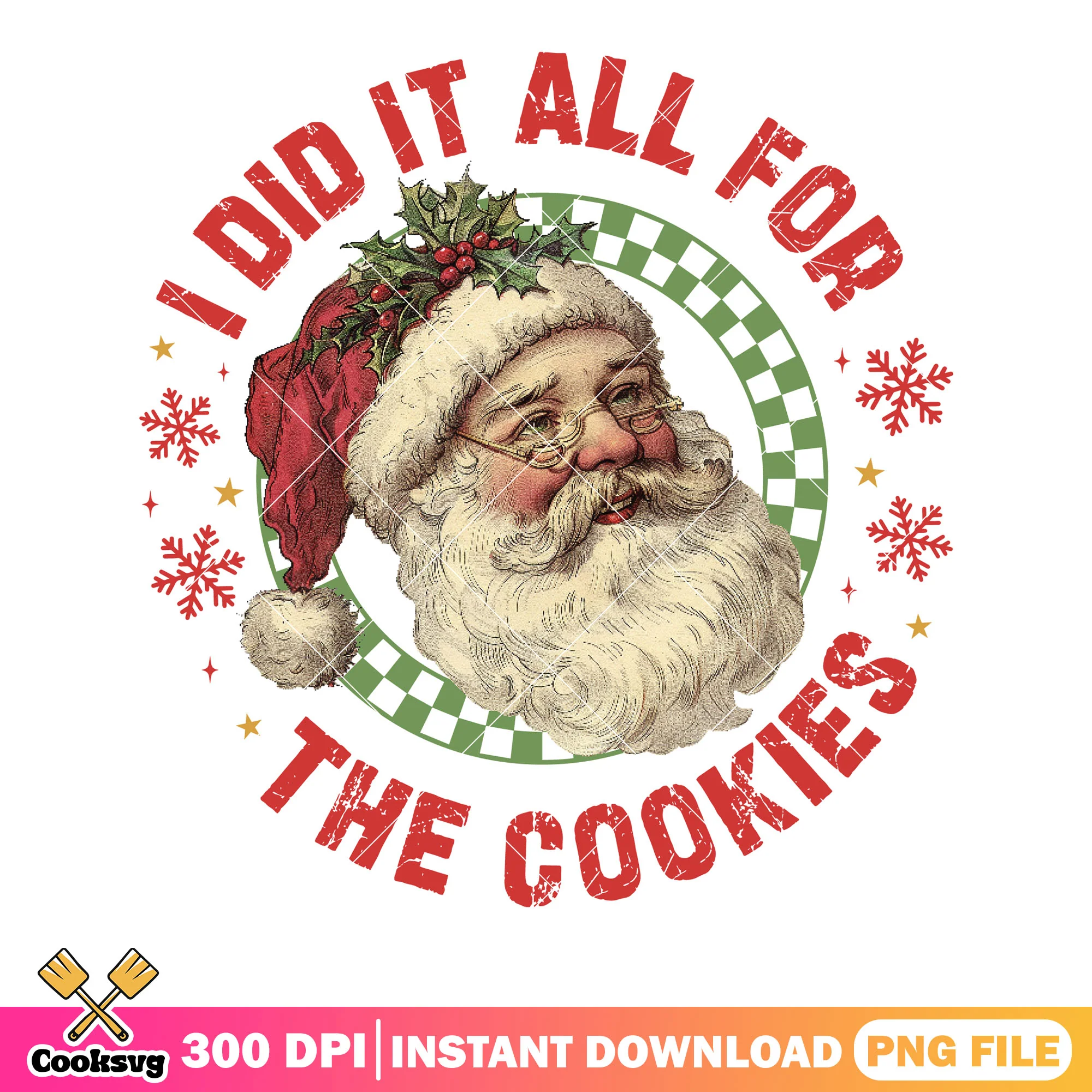 Christmas santa cookies png, santa claus png, christmas vibes png