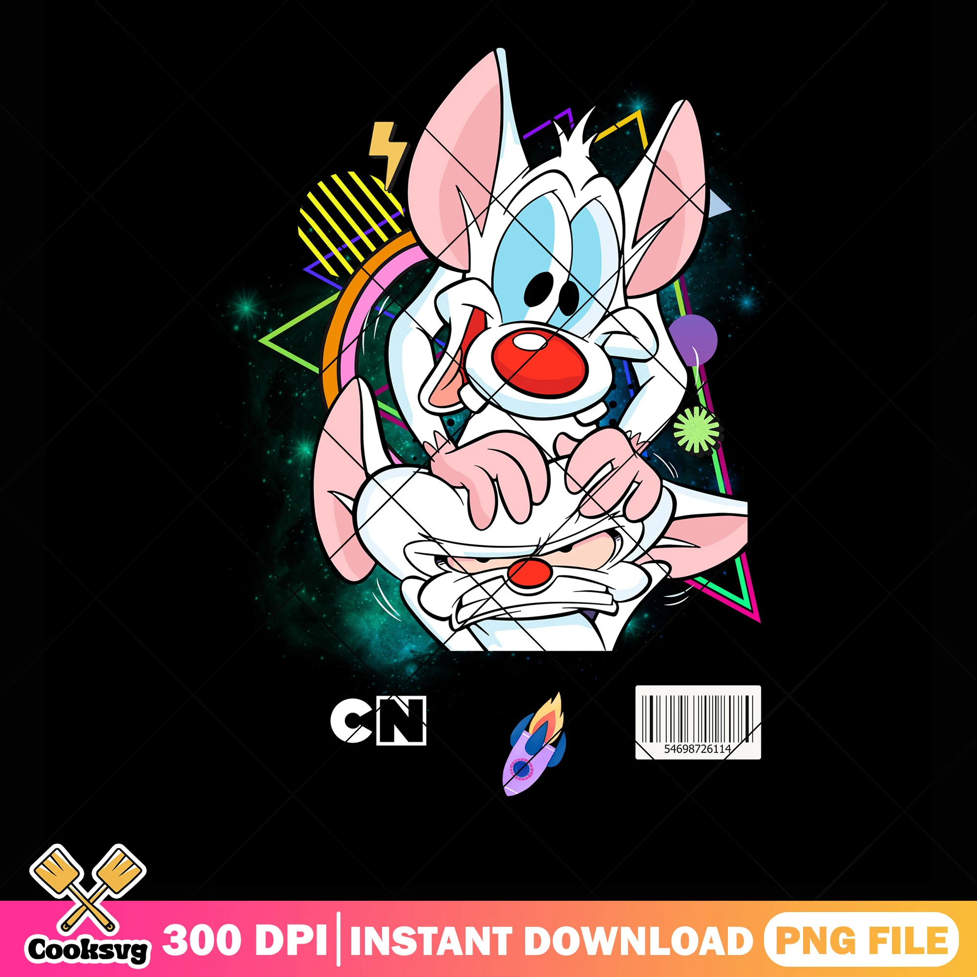Classic retro png, retro cartoon png, Pinky and The Brain png