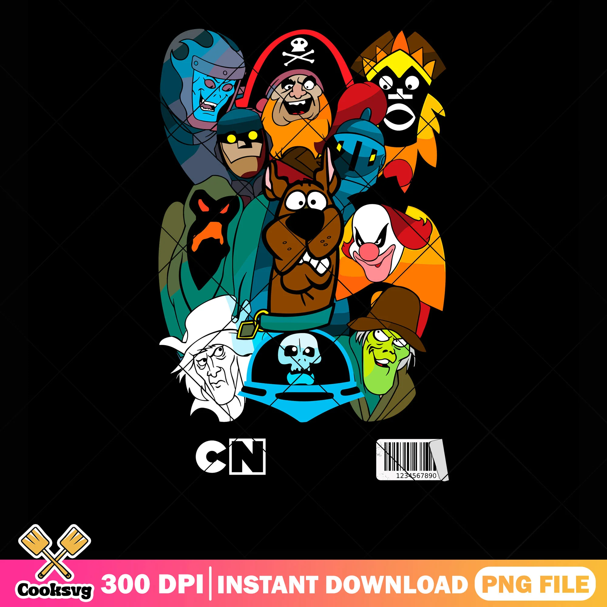 Classic villains png, 90s style png, Cartoon Network png