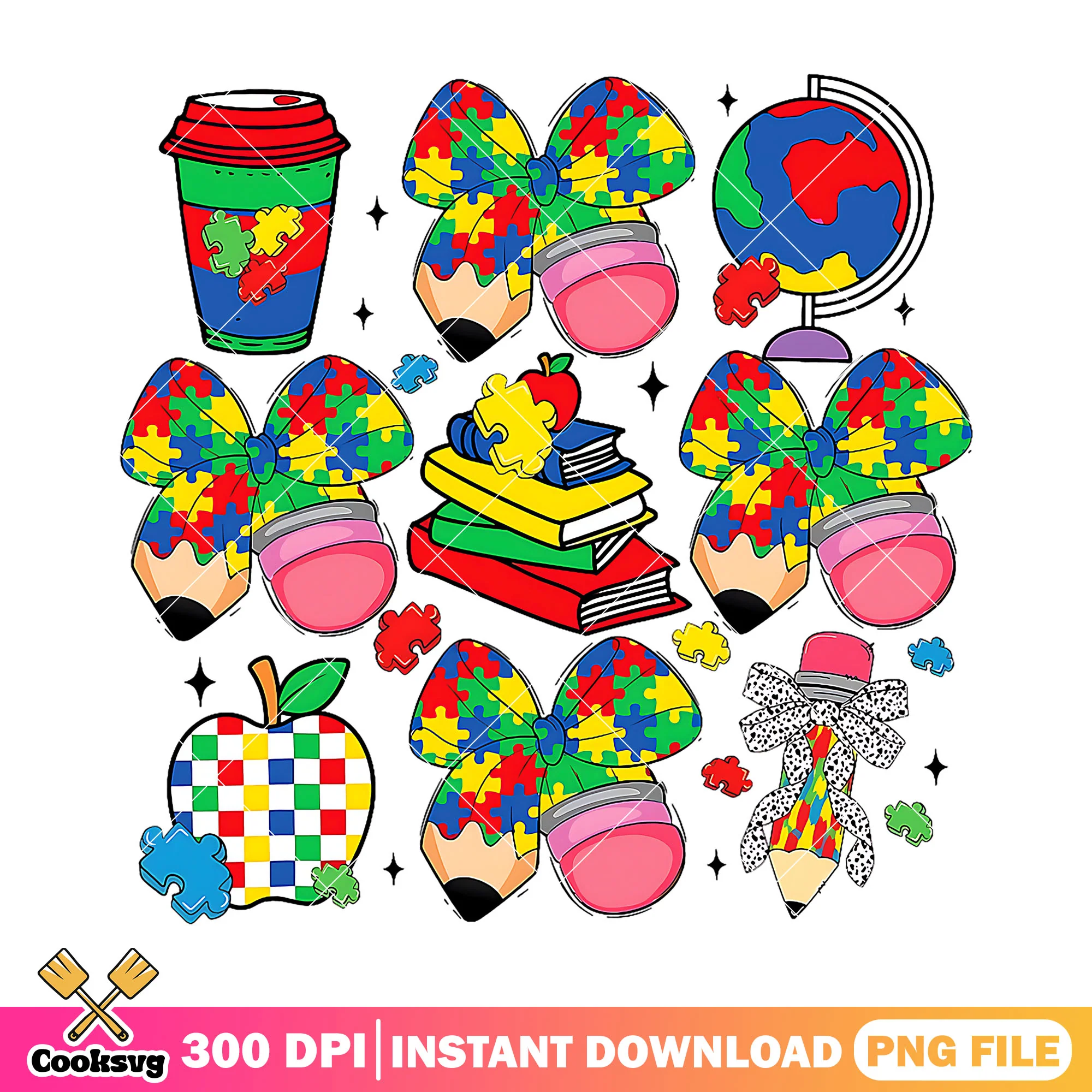 Colorful school supplies png, back to school image png, school art png