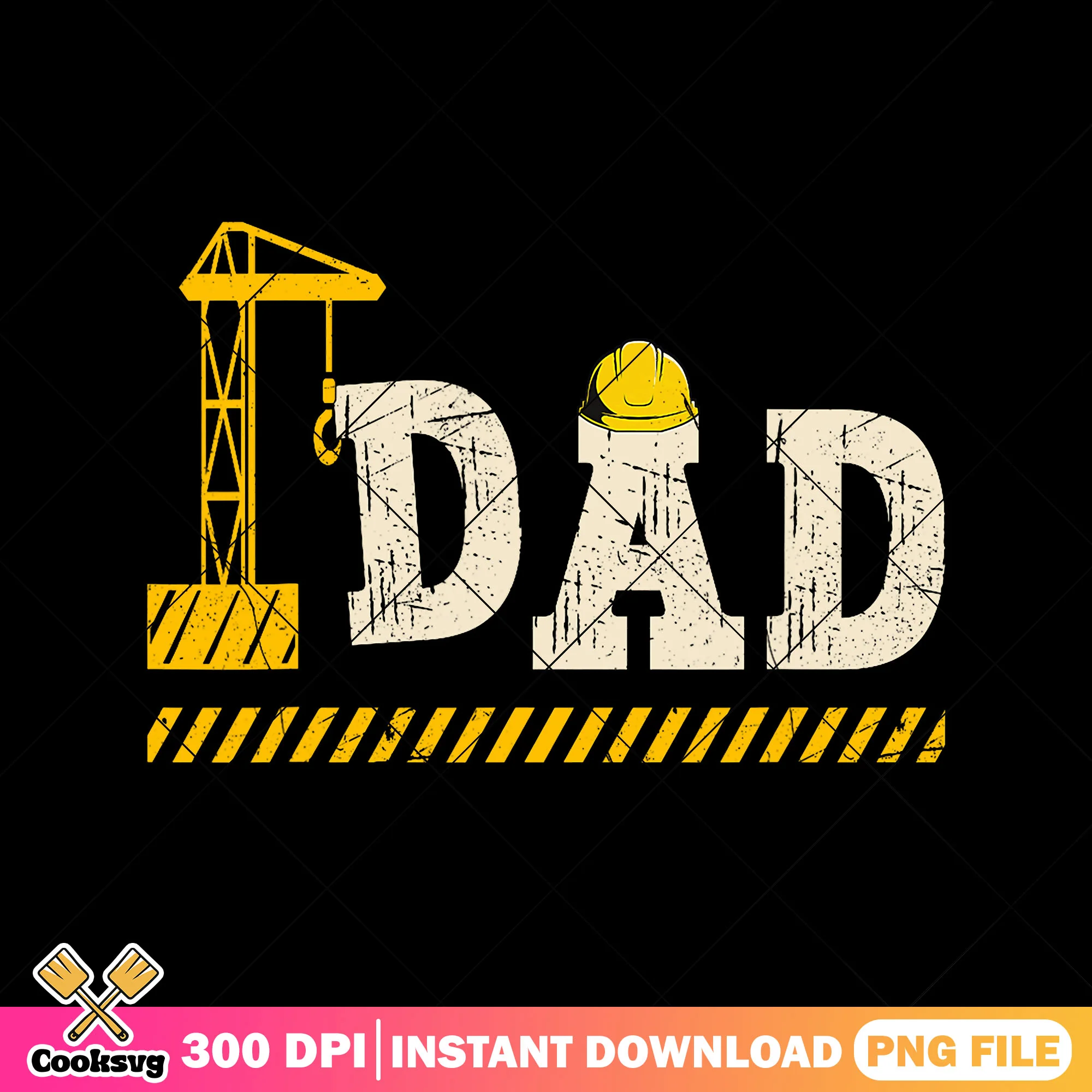 Construction excavator operator dad png, happy father's day png, trendy png