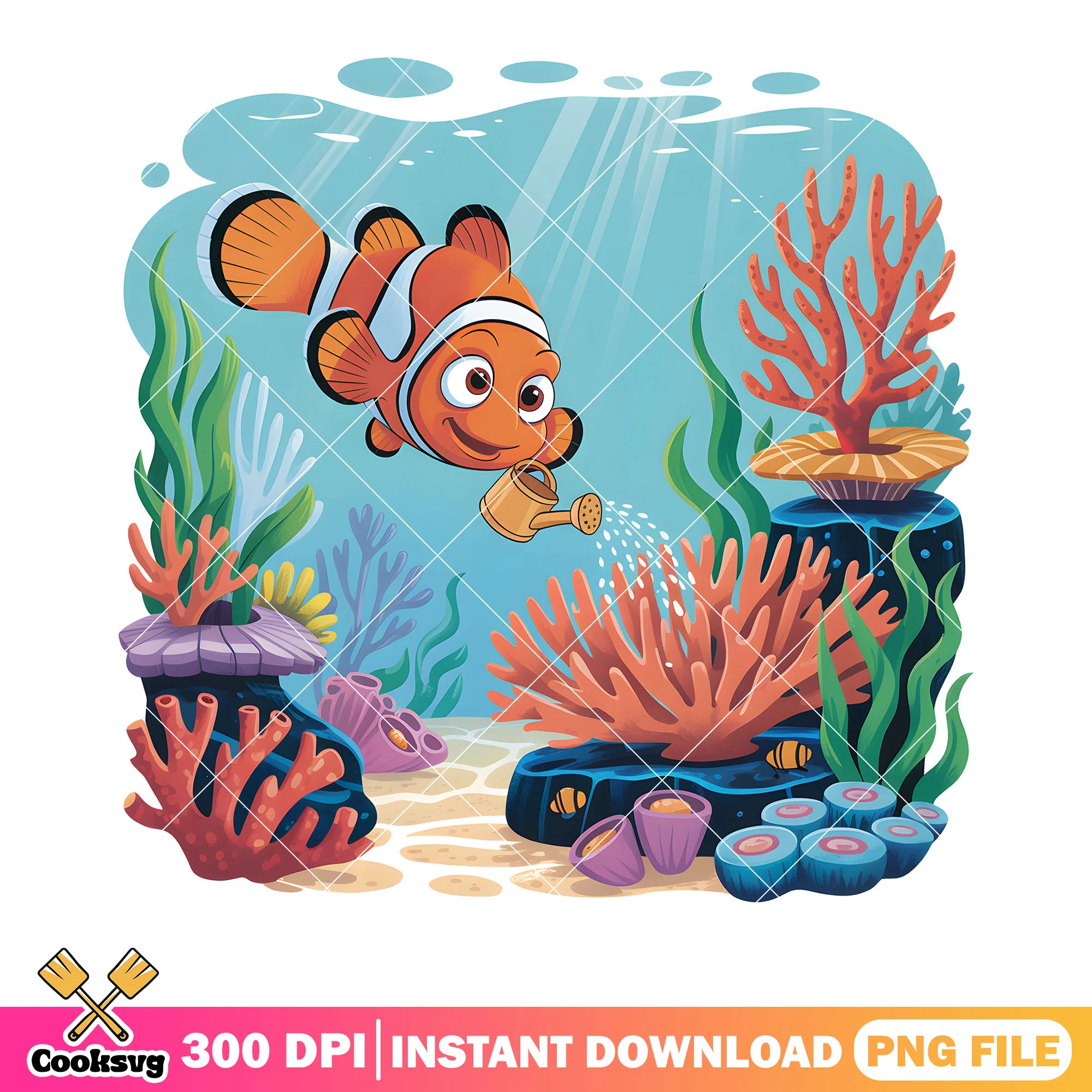 Coral home of marlin png, clownfish marlin png, disney poster png