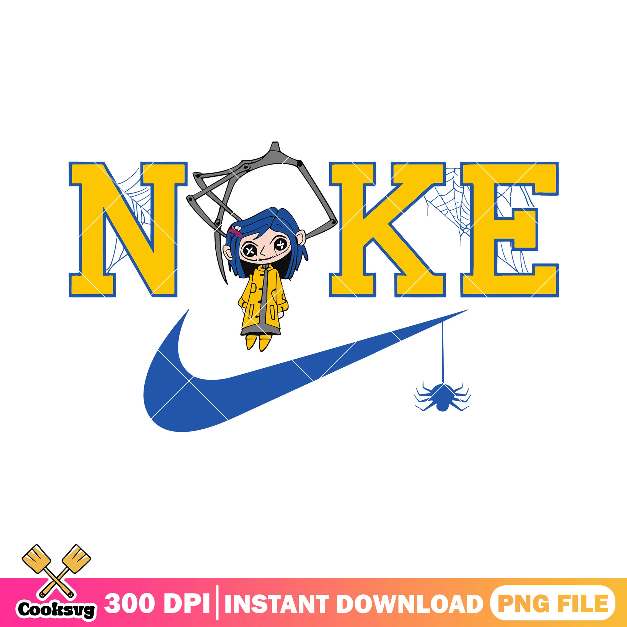 Coraline nike design png, coraline film png, nike outlet png