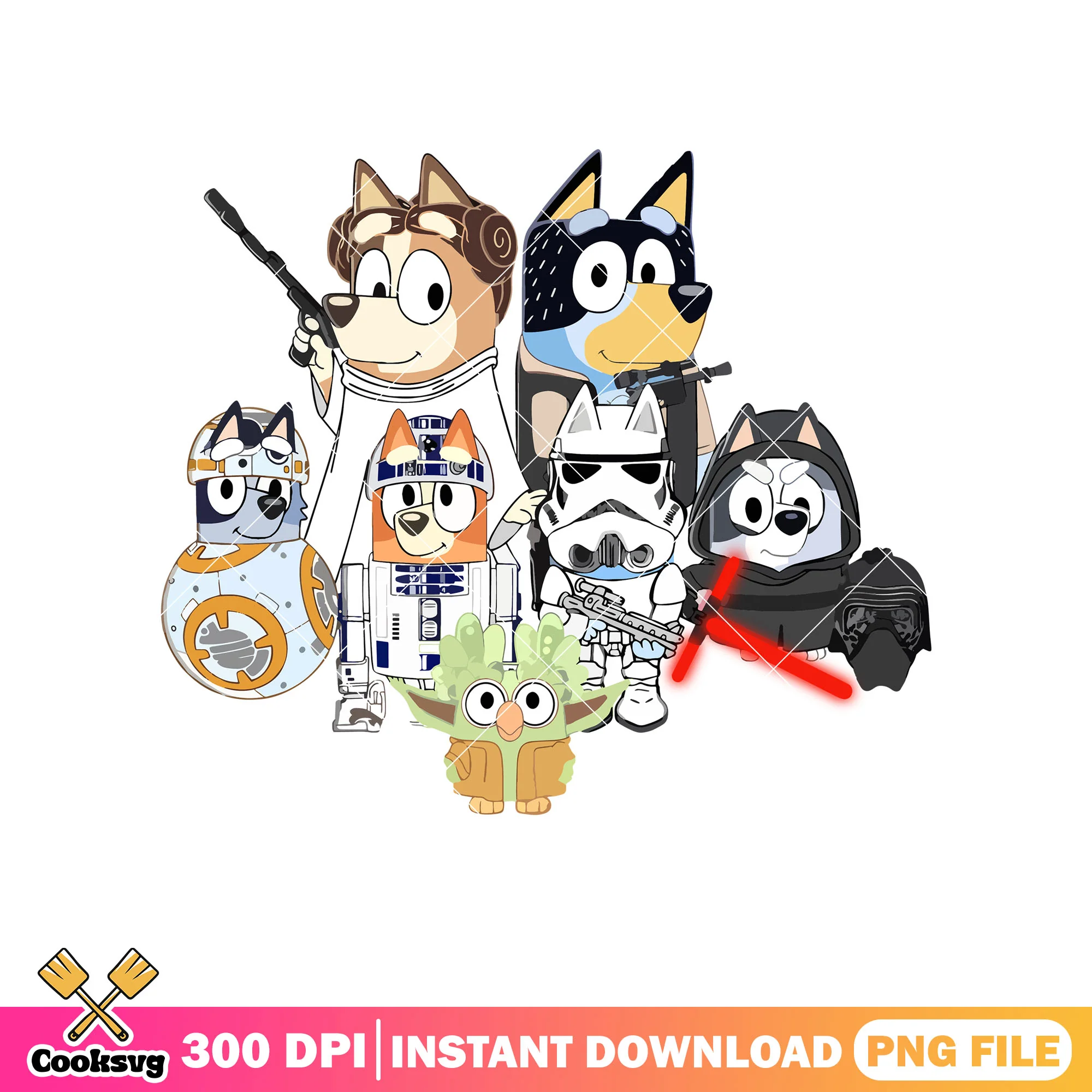 Cosplay funny bluey bharacters star world png, bluey figures png, bluey png