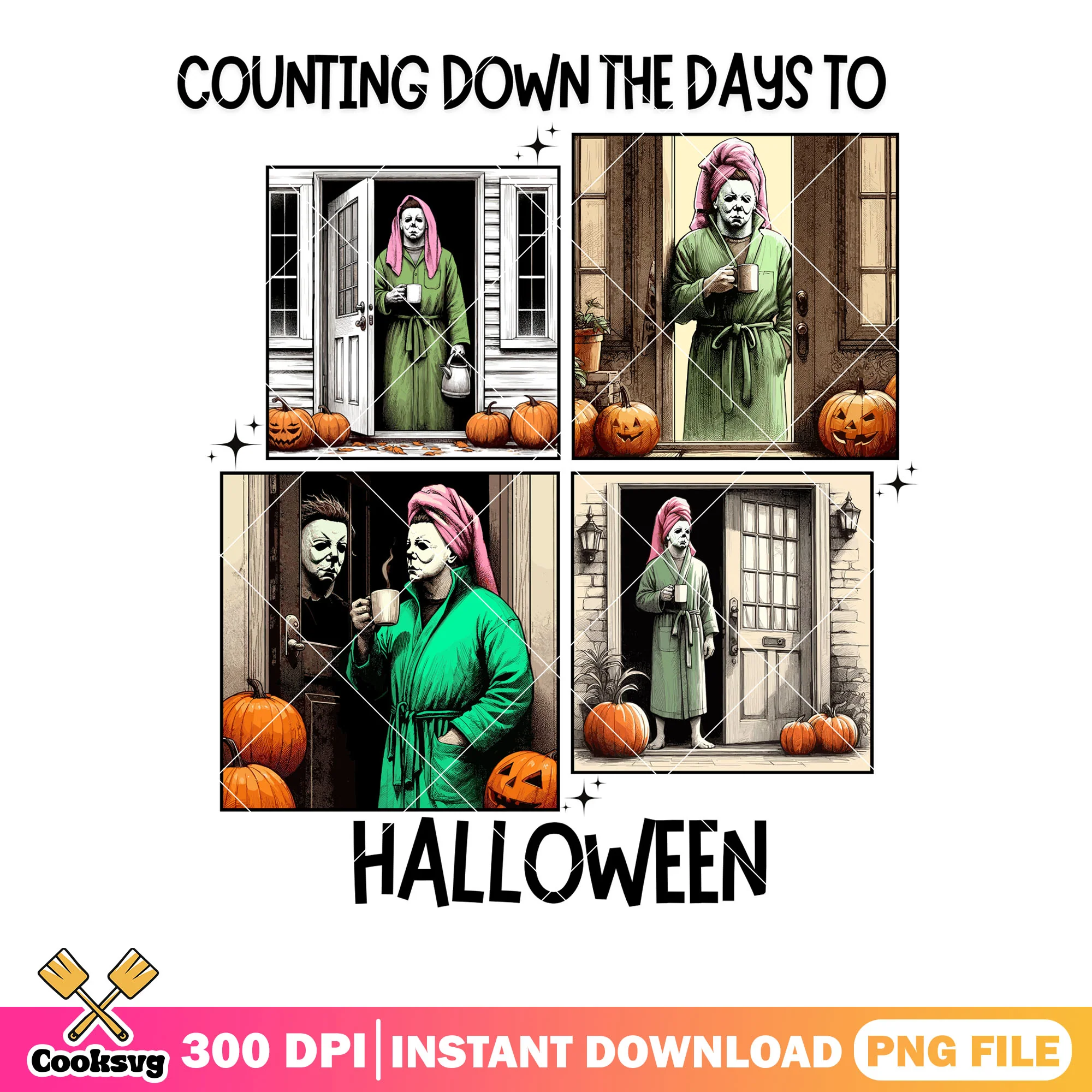 Counting dowb the day to halloween png, serial killer png