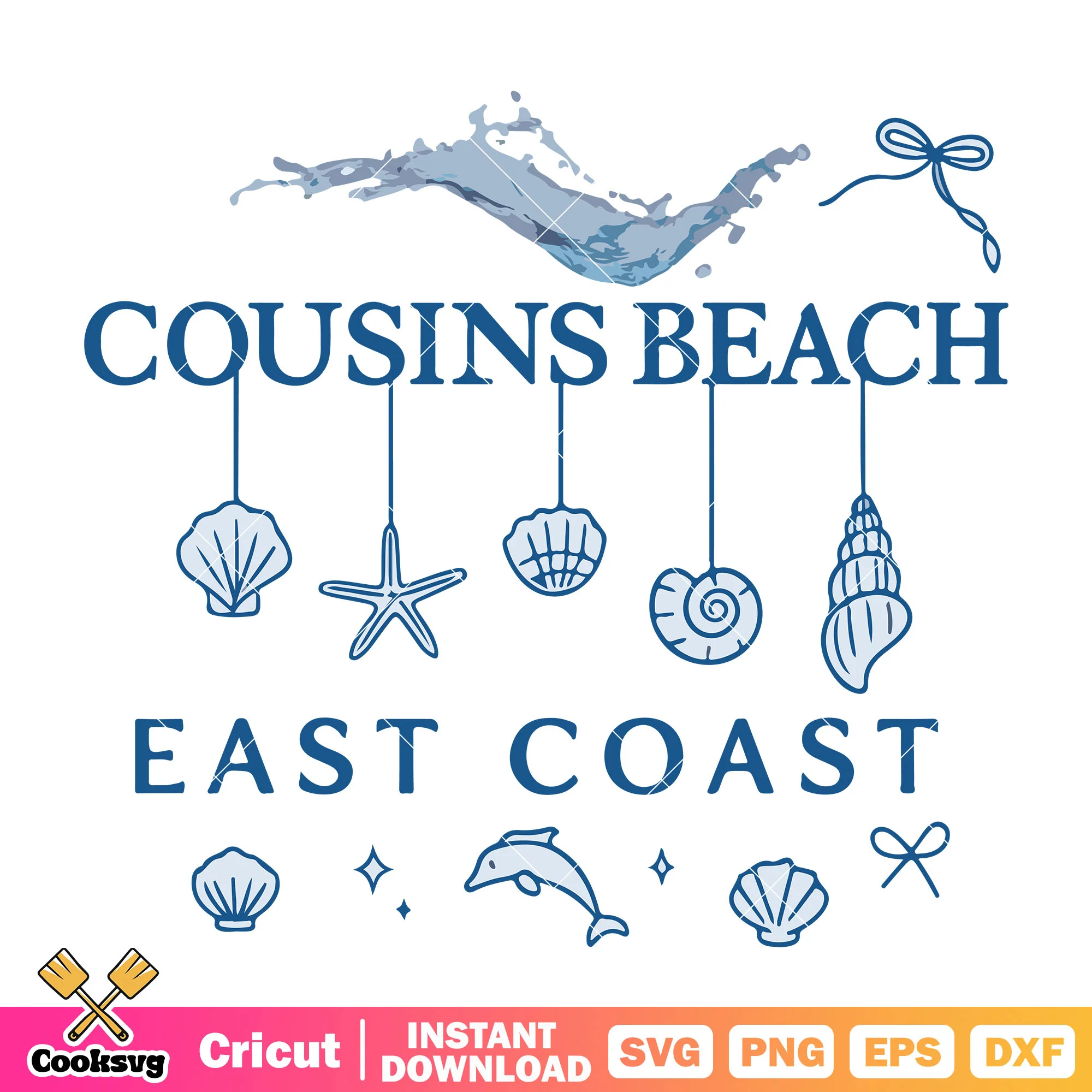 Cousins beach est coast svg file, cousins beach svg, beach cousins svg